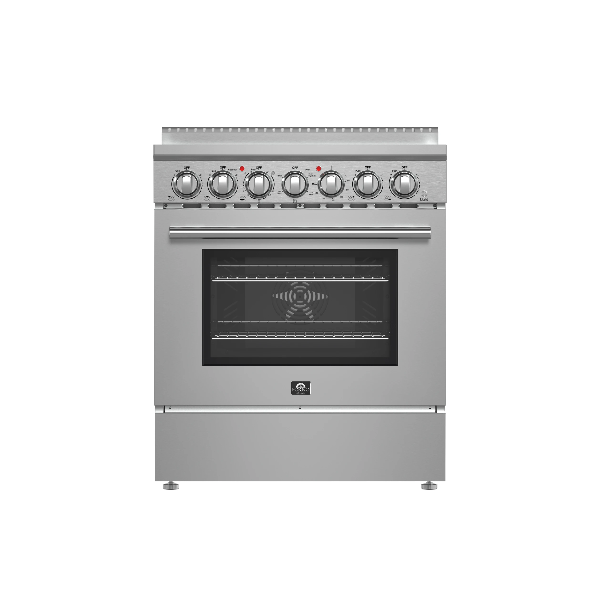 Paolo 30-Inch Freestanding Electric Range, Stainless Steel, 4.38 cu.ft, True Convection Oven, Energy Efficient FFSEL601130