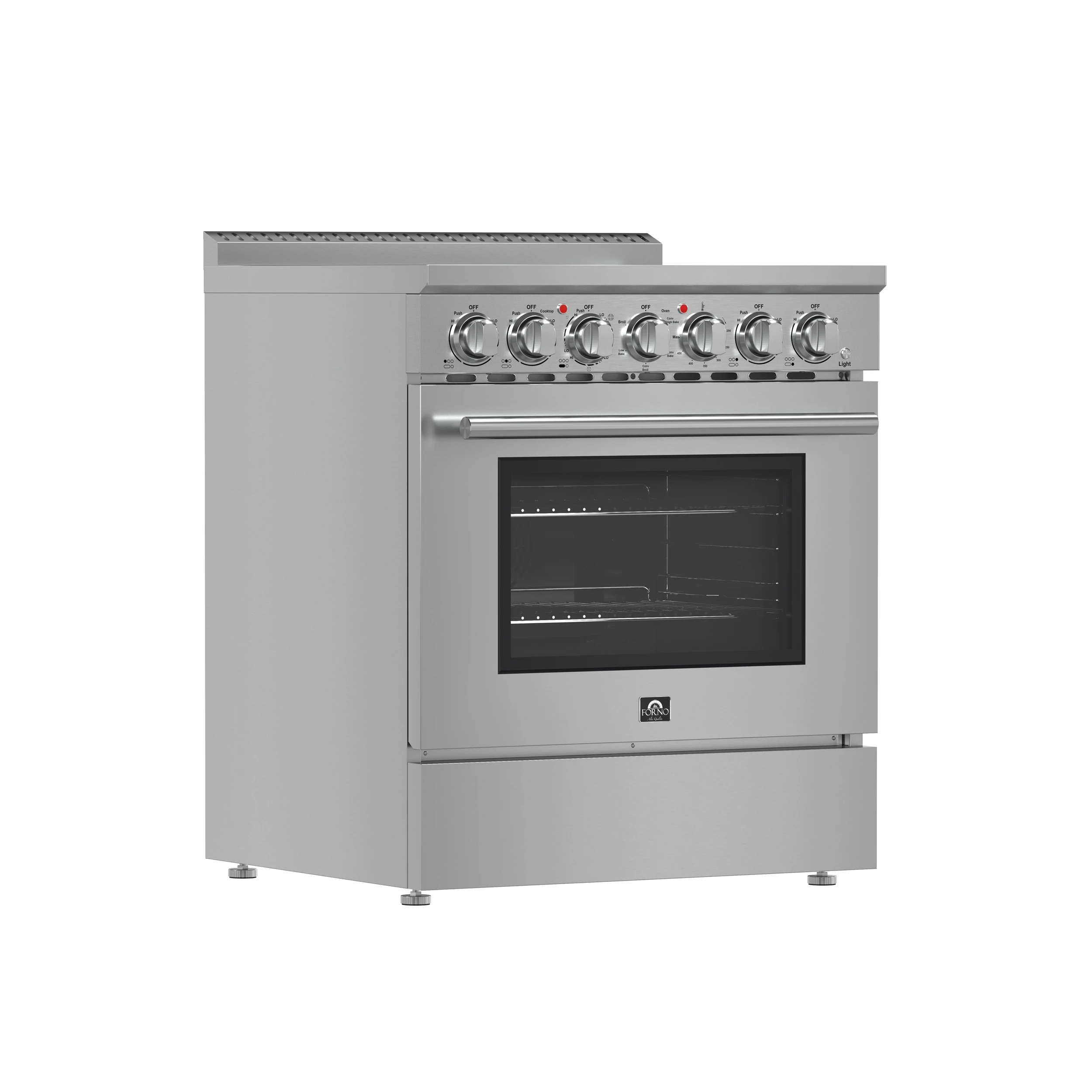 Paolo 30-Inch Freestanding Electric Range, Stainless Steel, 4.38 cu.ft, True Convection Oven, Energy Efficient FFSEL601130