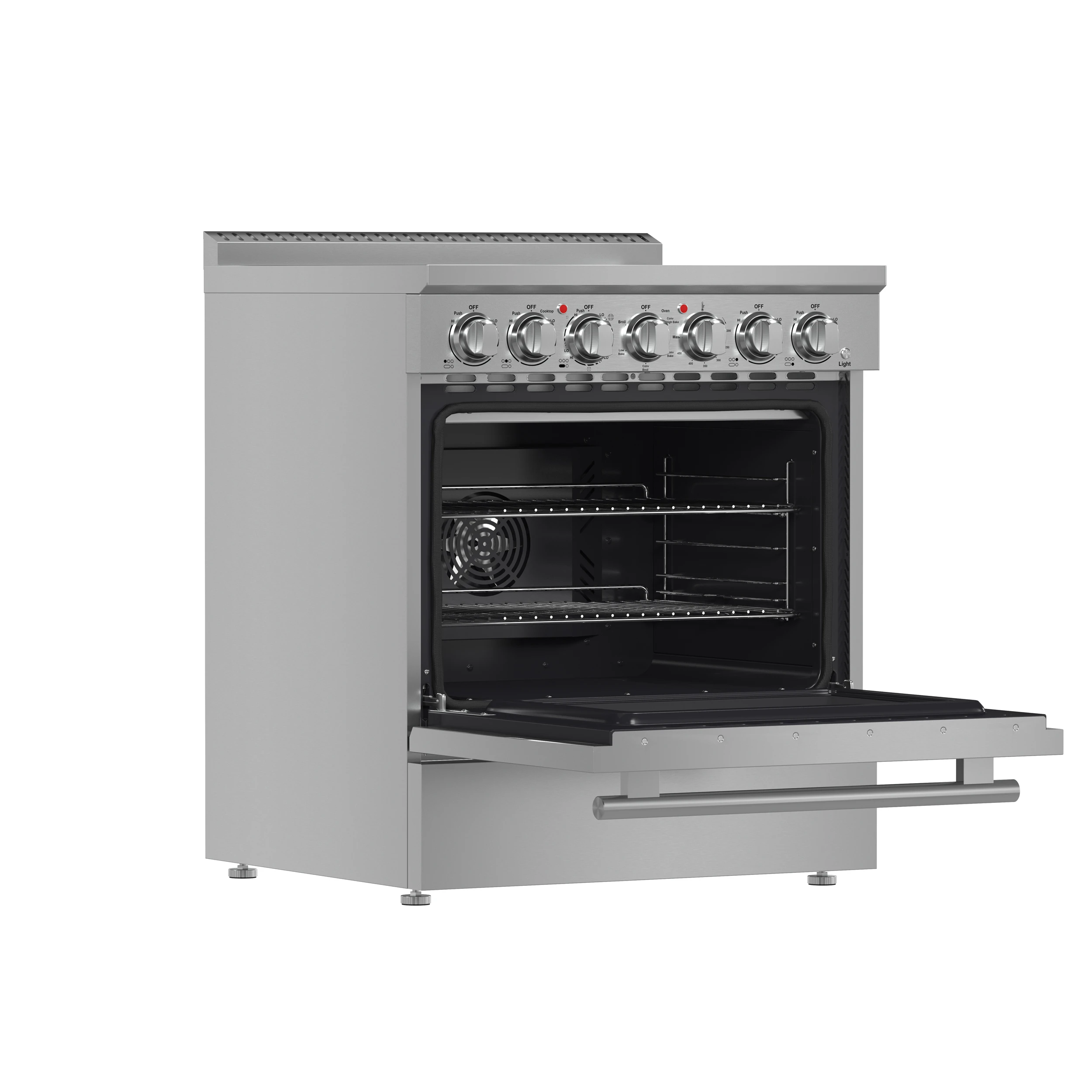 Paolo 30-Inch Freestanding Electric Range, Stainless Steel, 4.38 cu.ft, True Convection Oven, Energy Efficient FFSEL601130