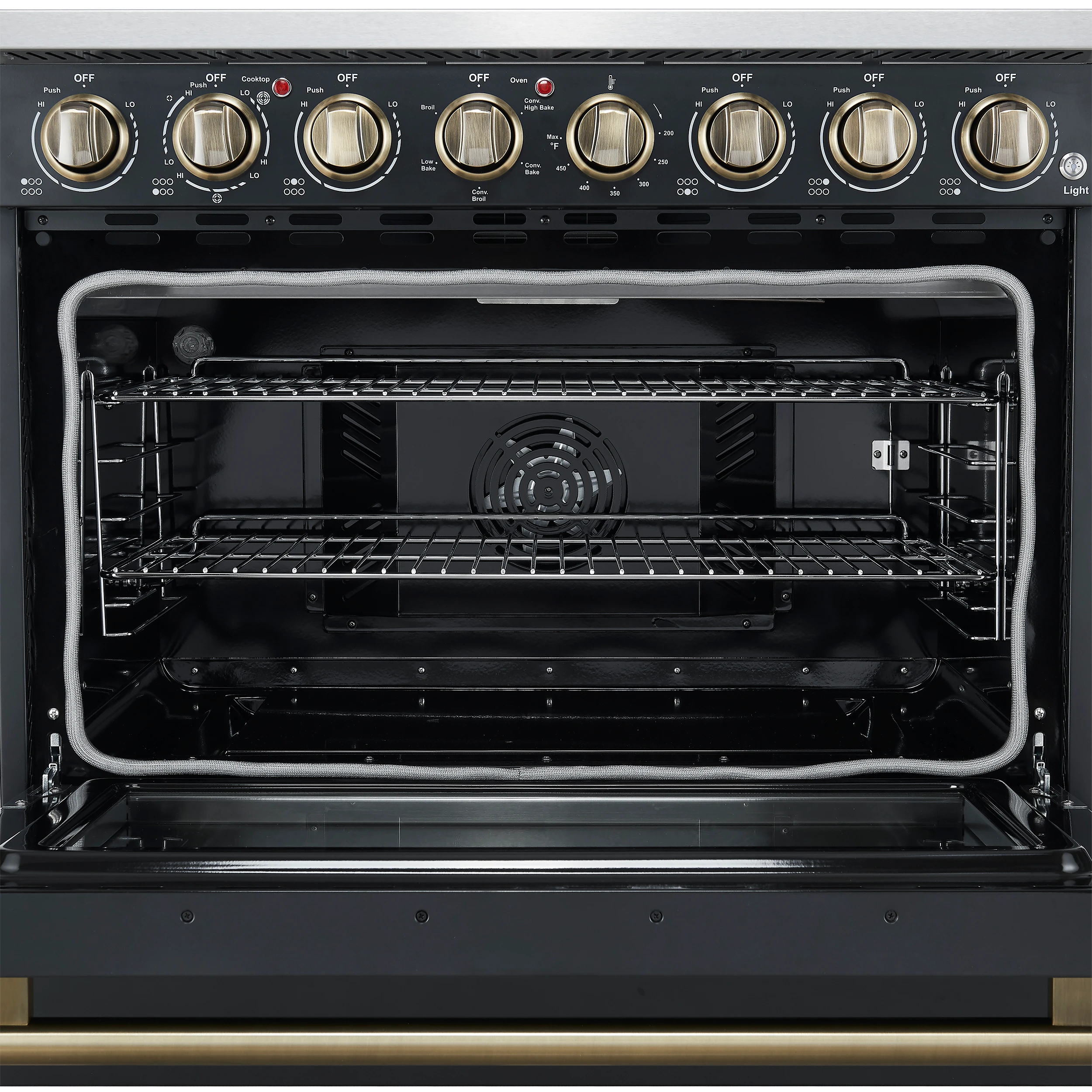 Paolo 36 Inch Black Freestanding Electric Range, Stainless Steel, 5.44 cu.ft, True Convection Oven, Energy Efficient FFSEL601136BLK