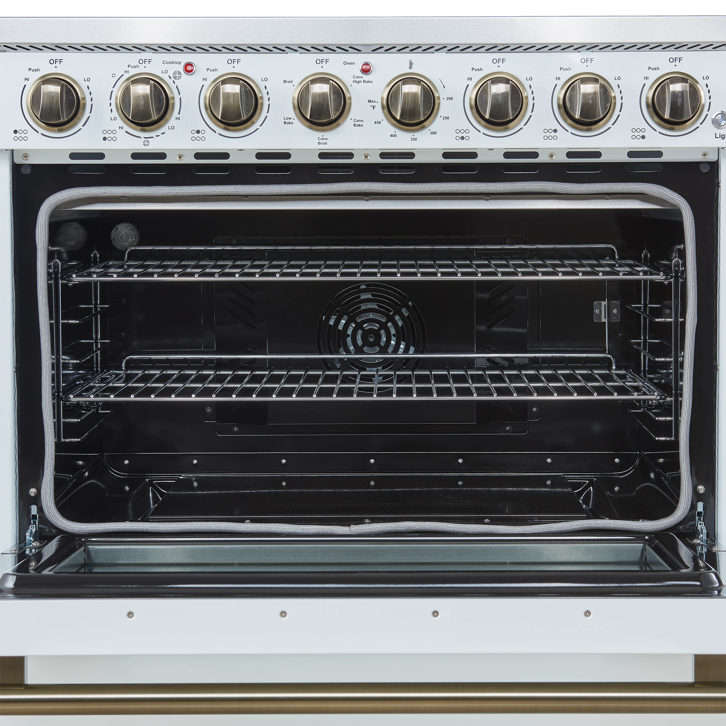Paolo 36 Inch White Freestanding Electric Range, Stainless Steel, 5.44 cu.ft, True Convection Oven, Energy Efficient FFSEL601136WHT