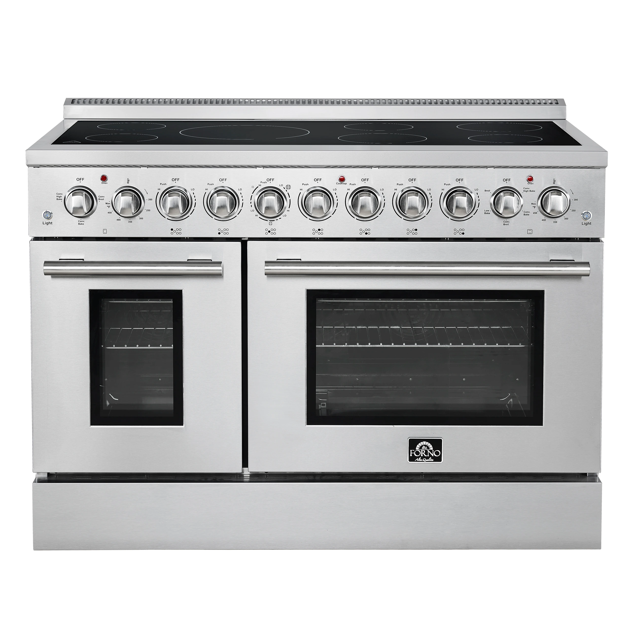 Paolo 48 Inch Freestanding Electric Range, Stainless Steel, 6.7 cu.ft, True Convection Oven, Energy Efficient FFSEL601148