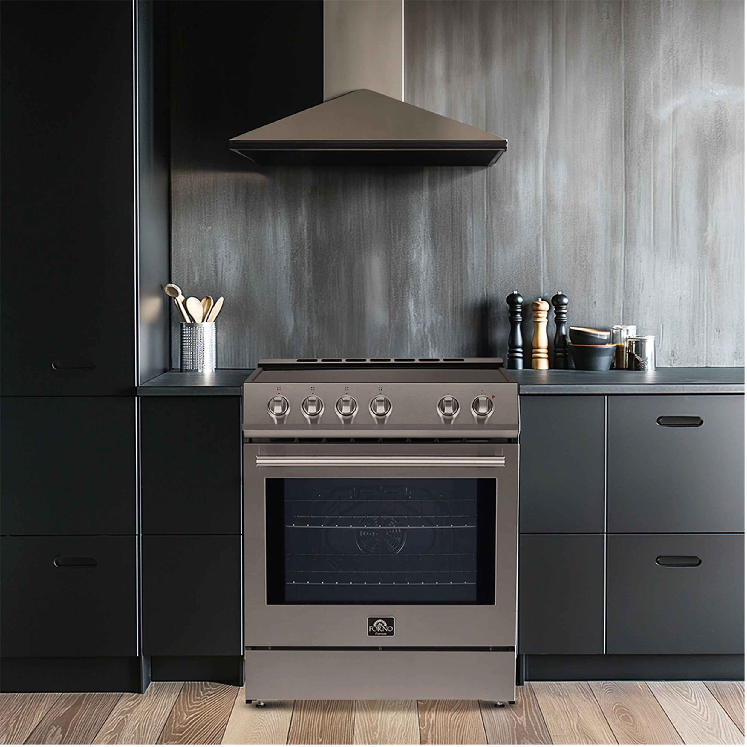 Leonardo Espresso 30-Inch Stainless Steel Electric Range, True Convection, Energy Efficient FFSEL601230
