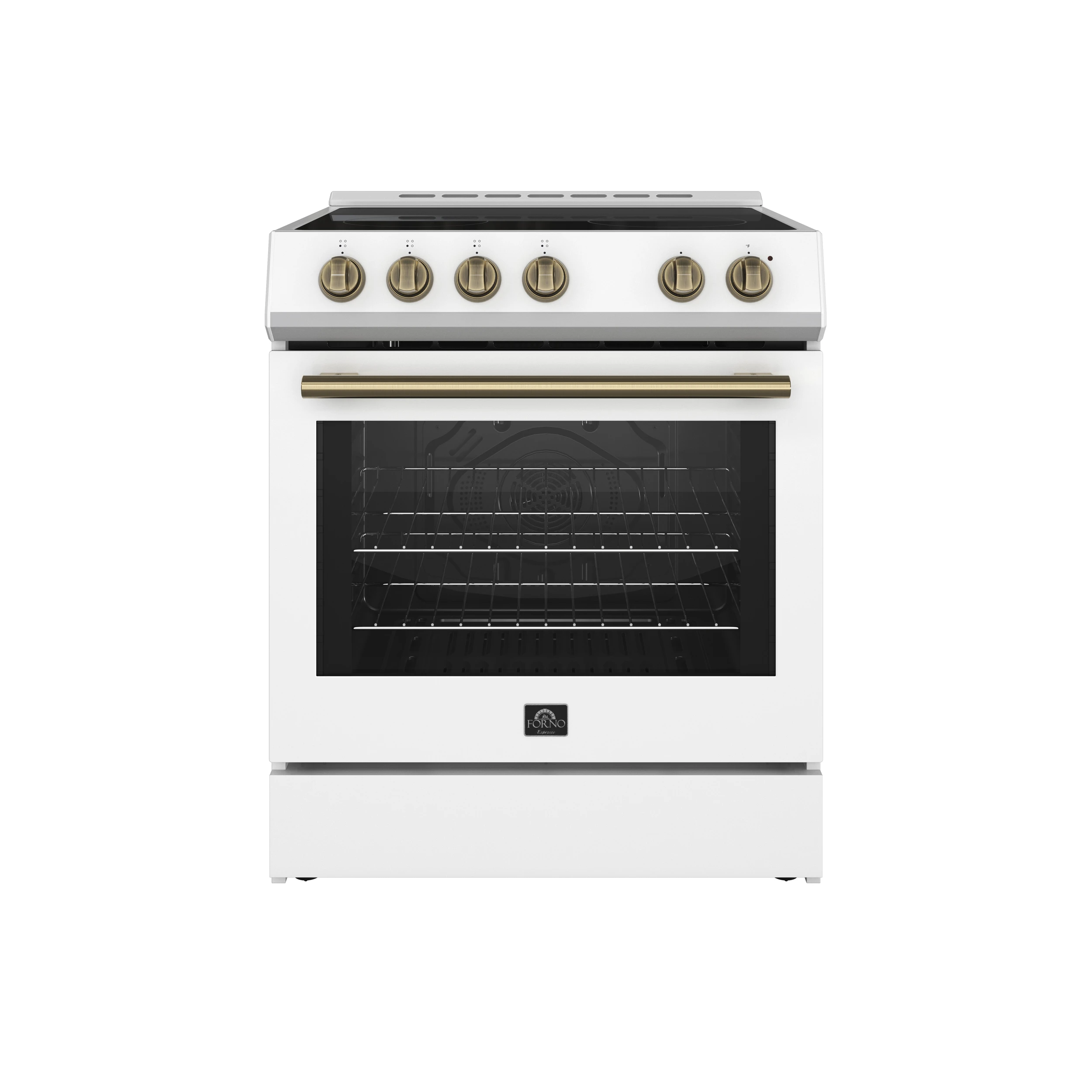 Leonardo Espresso 30-Inch White Electric Range, True Convection, Energy Efficient FFSEL601230WHT