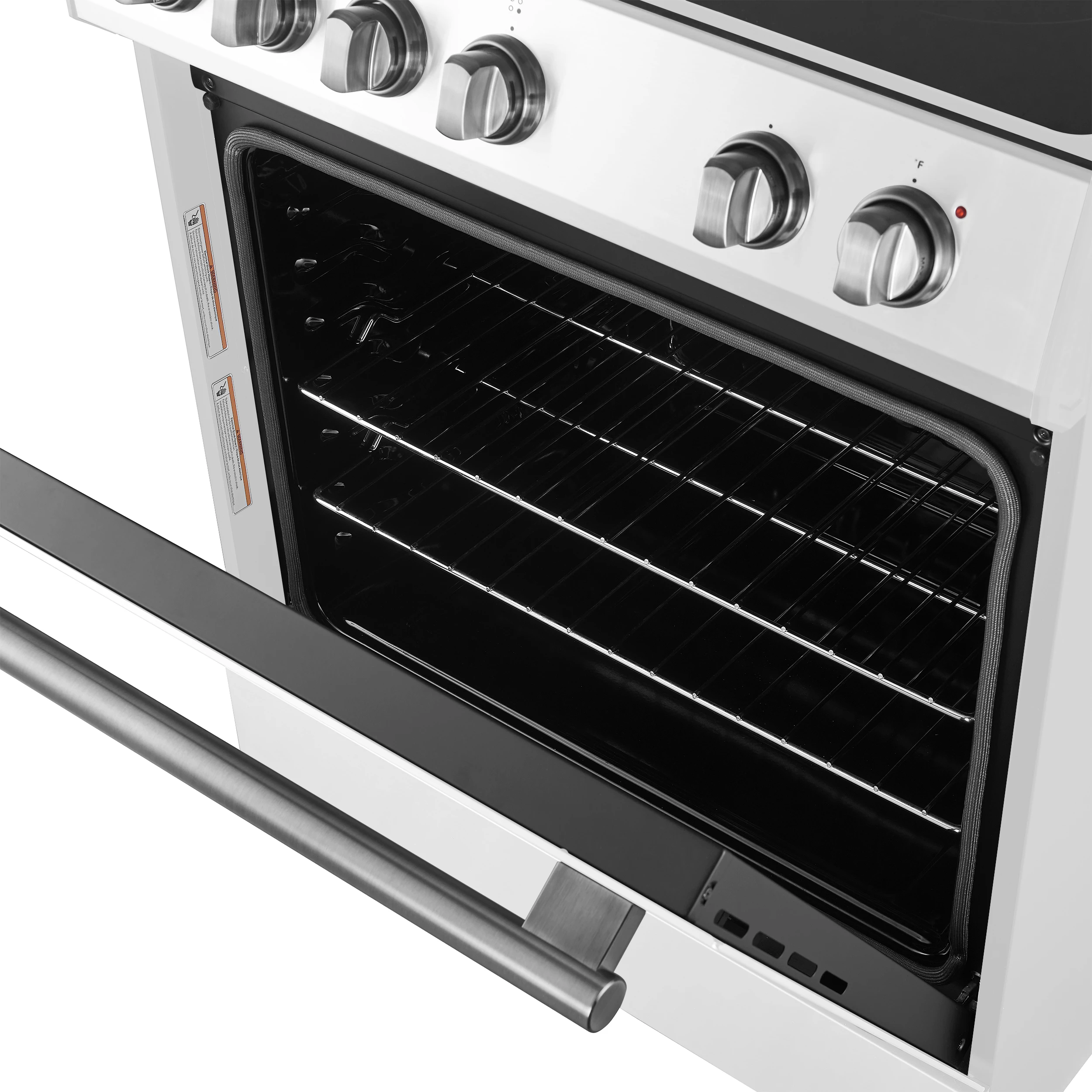 Leonardo Espresso 30-Inch White Electric Range, True Convection, Energy Efficient FFSEL601230WHT