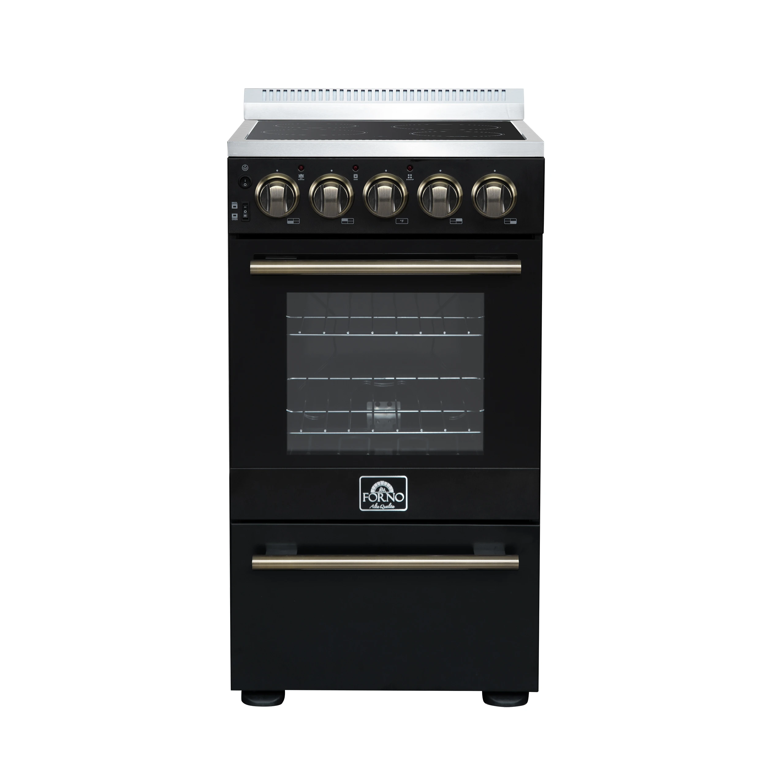 Pallerano 20 Inch Freestanding Electric Range in Black, Canada Version, Plug and Cord Included FFSEL605120BLK