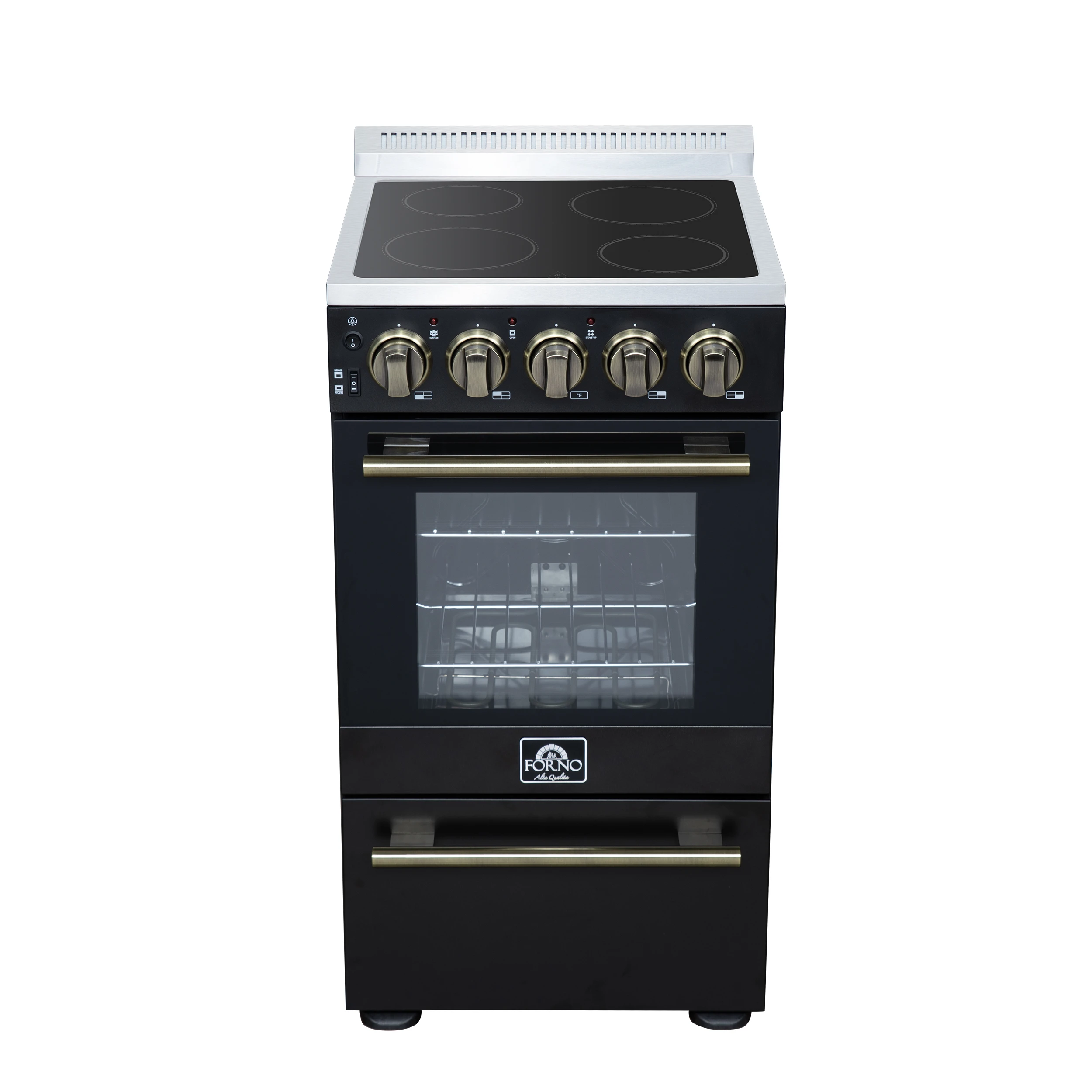 Pallerano 20 Inch Freestanding Electric Range in Black, Canada Version, Plug and Cord Included FFSEL605120BLK