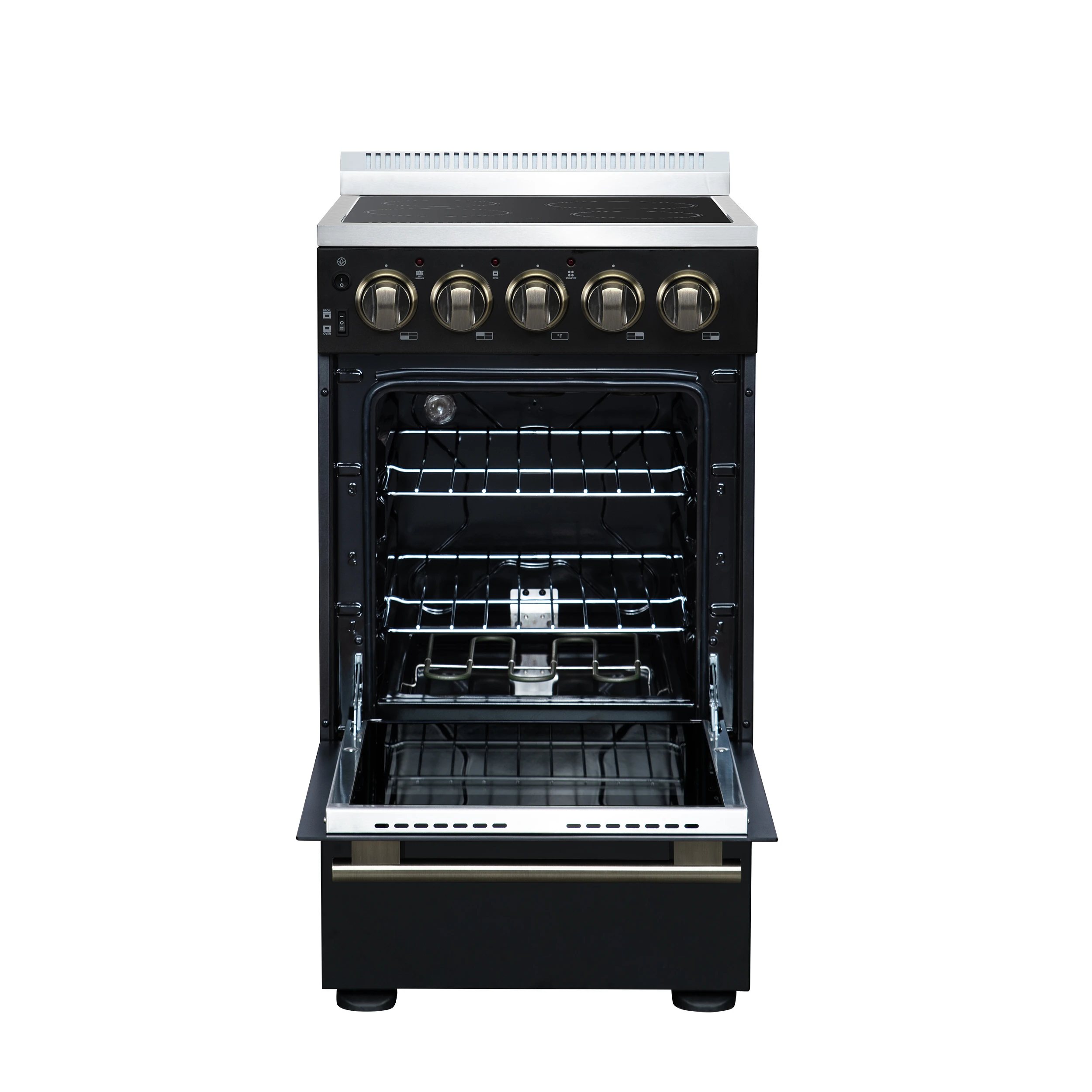 Pallerano 20 Inch Freestanding Electric Range in Black, Canada Version, Plug and Cord Included FFSEL605120BLK