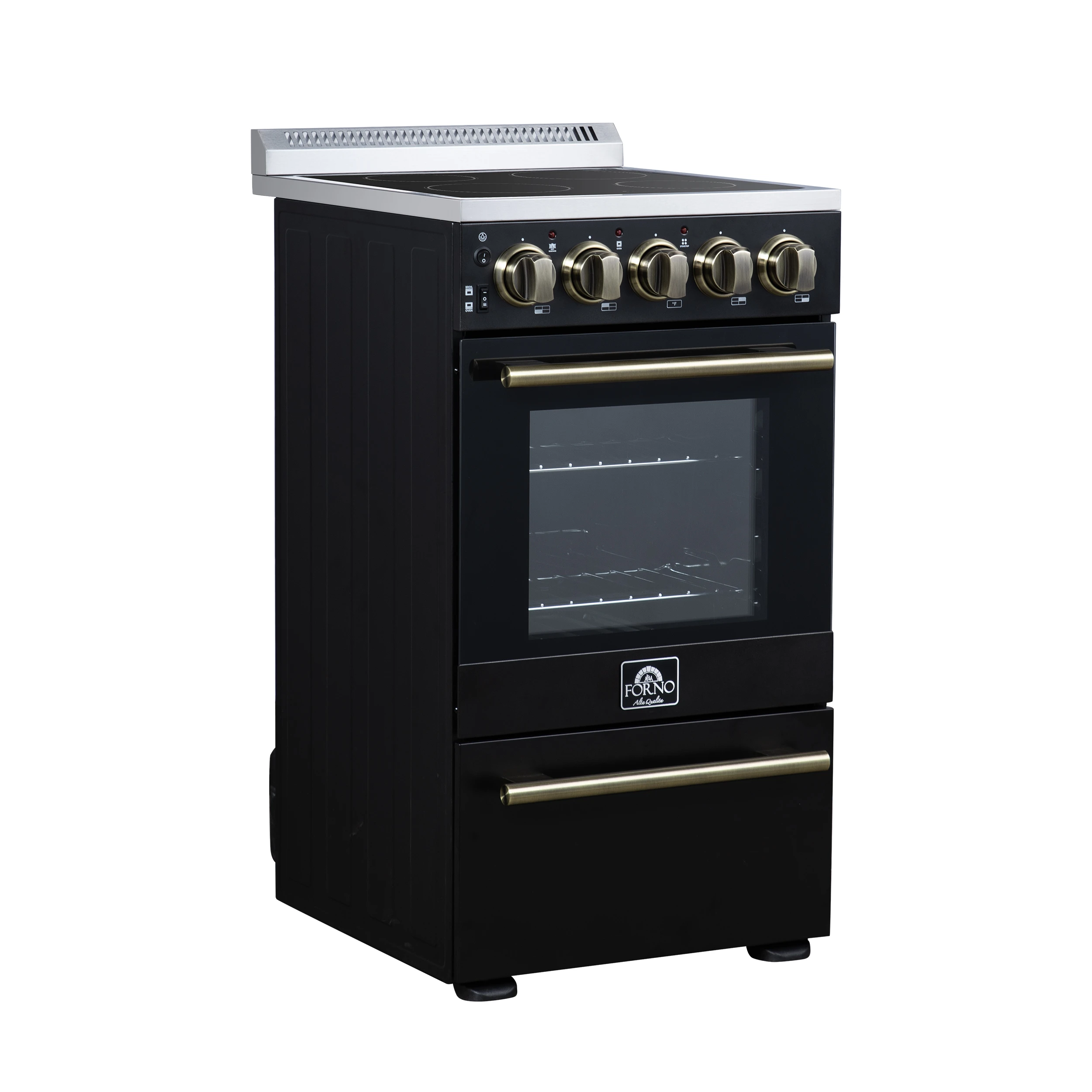 Pallerano 20 Inch Freestanding Electric Range in Black, Canada Version, Plug and Cord Included FFSEL605120BLK