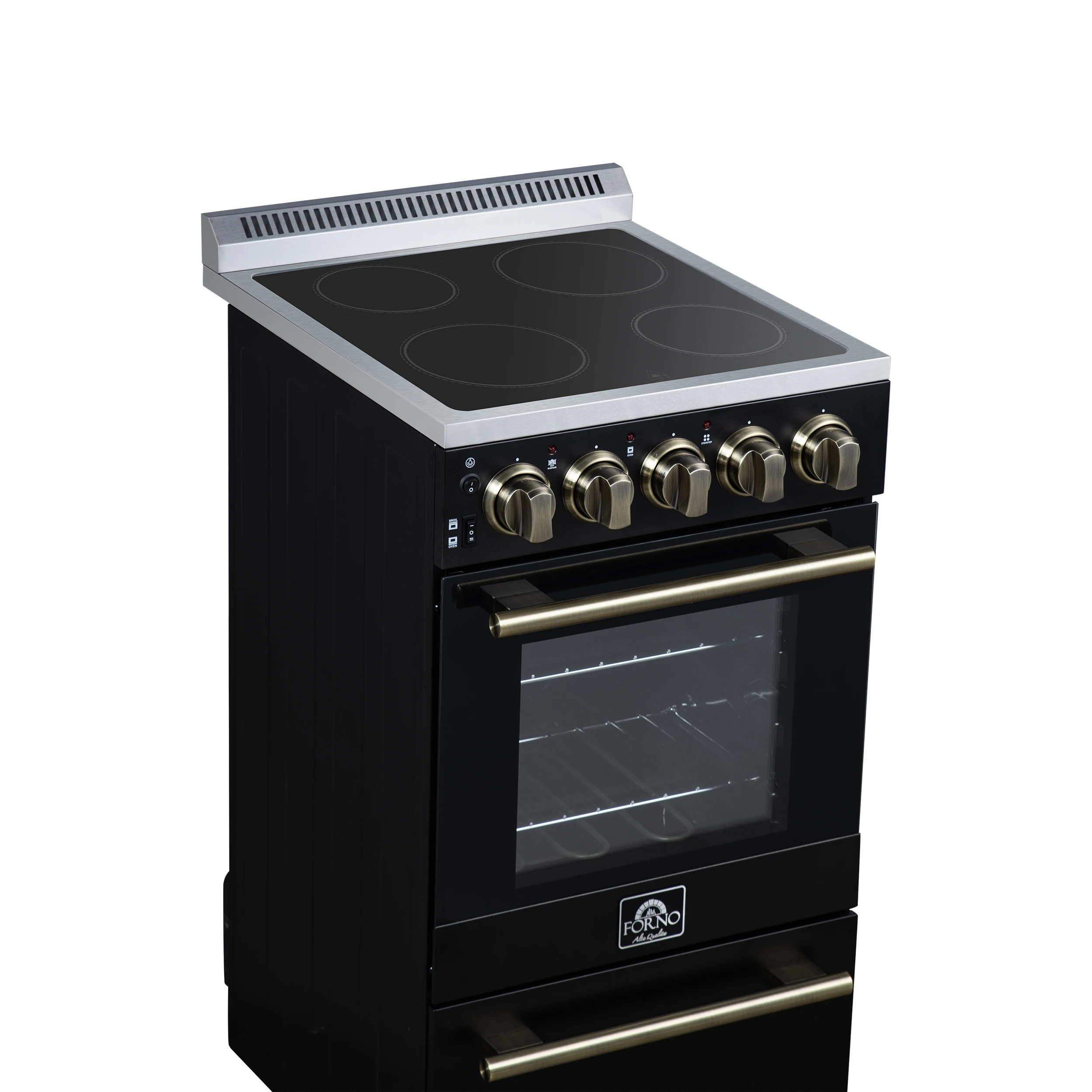 Pallerano 20 Inch Freestanding Electric Range in Black, Canada Version, Plug and Cord Included FFSEL605120BLK