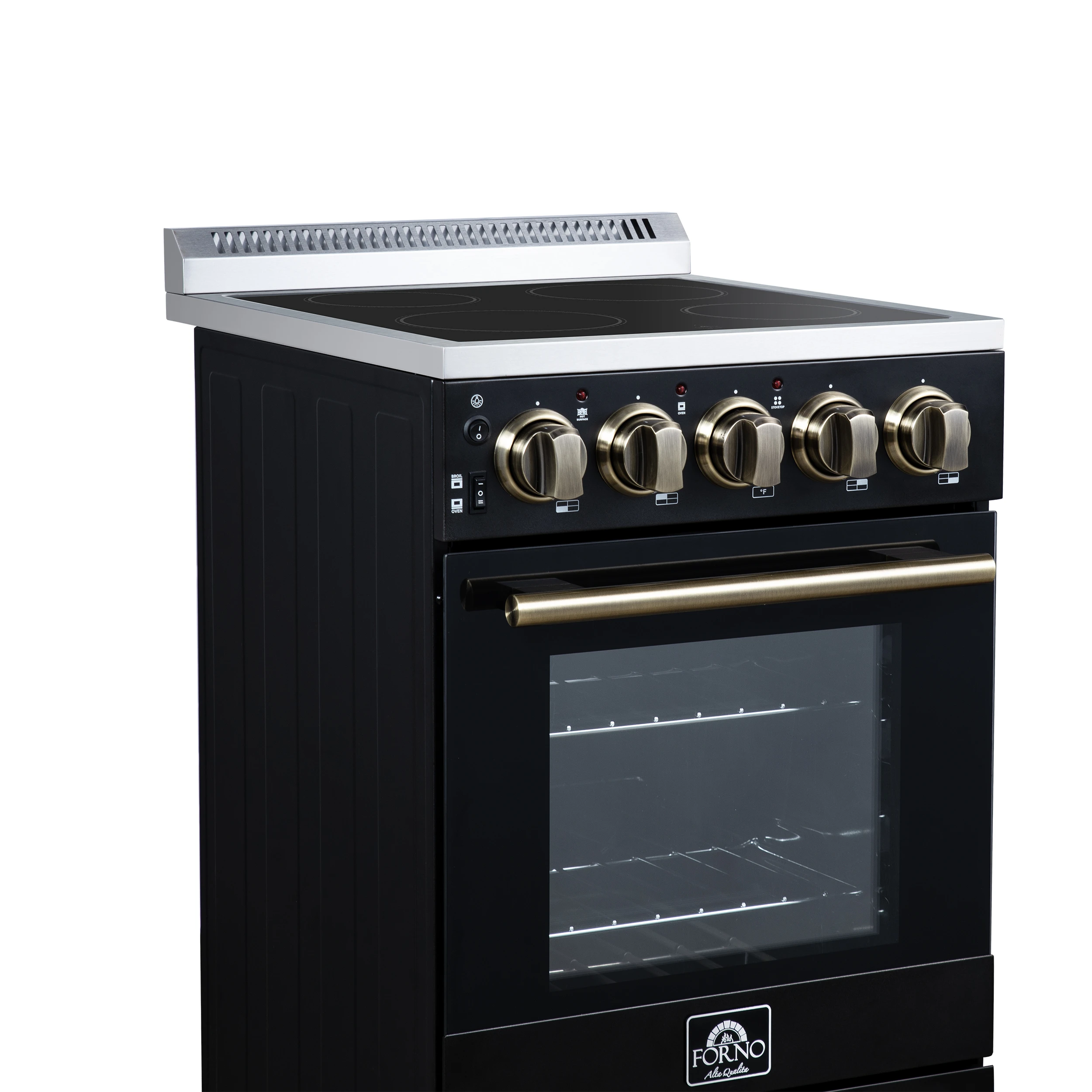 Pallerano 20 Inch Freestanding Electric Range in Black, Canada Version, Plug and Cord Included FFSEL605120BLK
