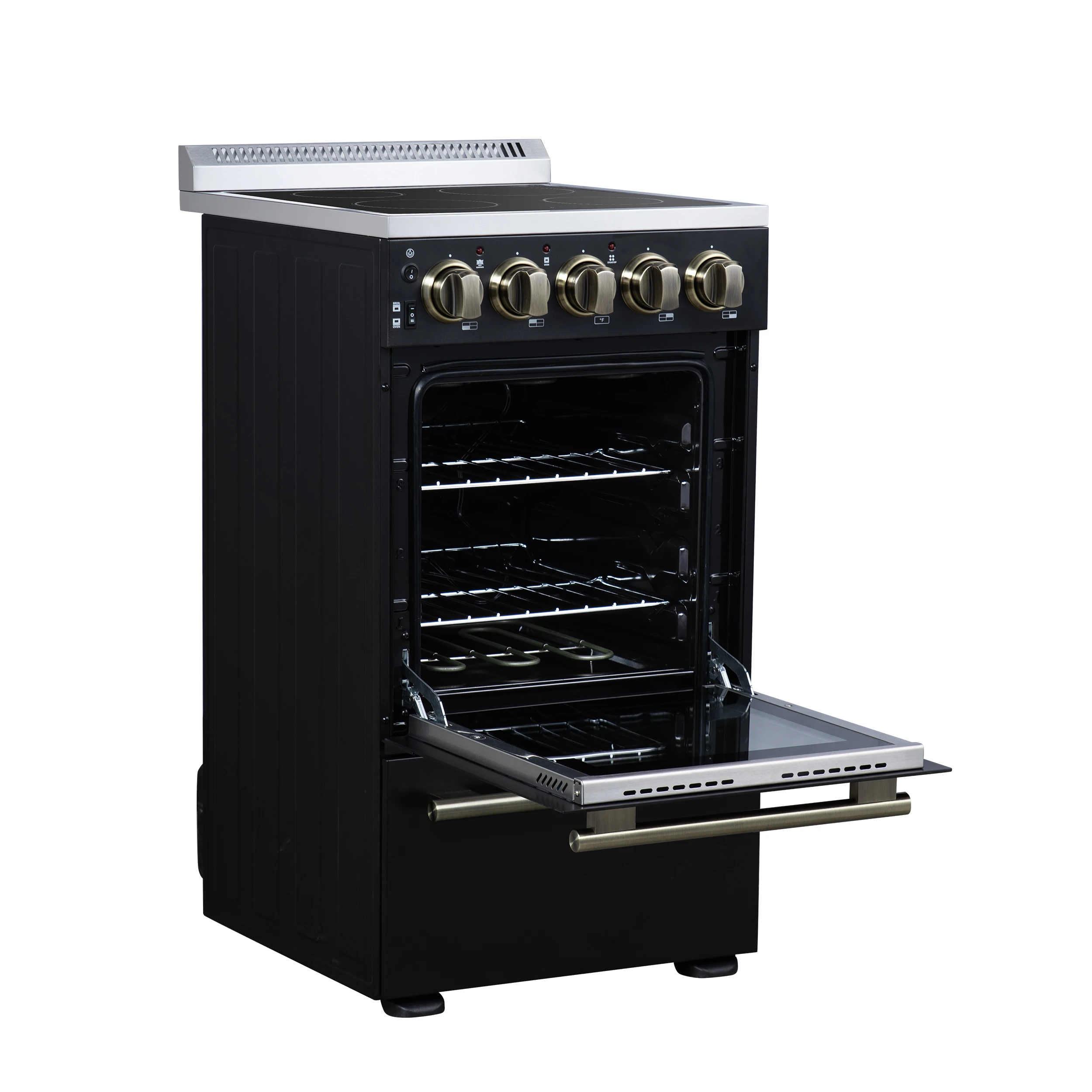 Pallerano 20 Inch Freestanding Electric Range in Black, Canada Version, Plug and Cord Included FFSEL605120BLK
