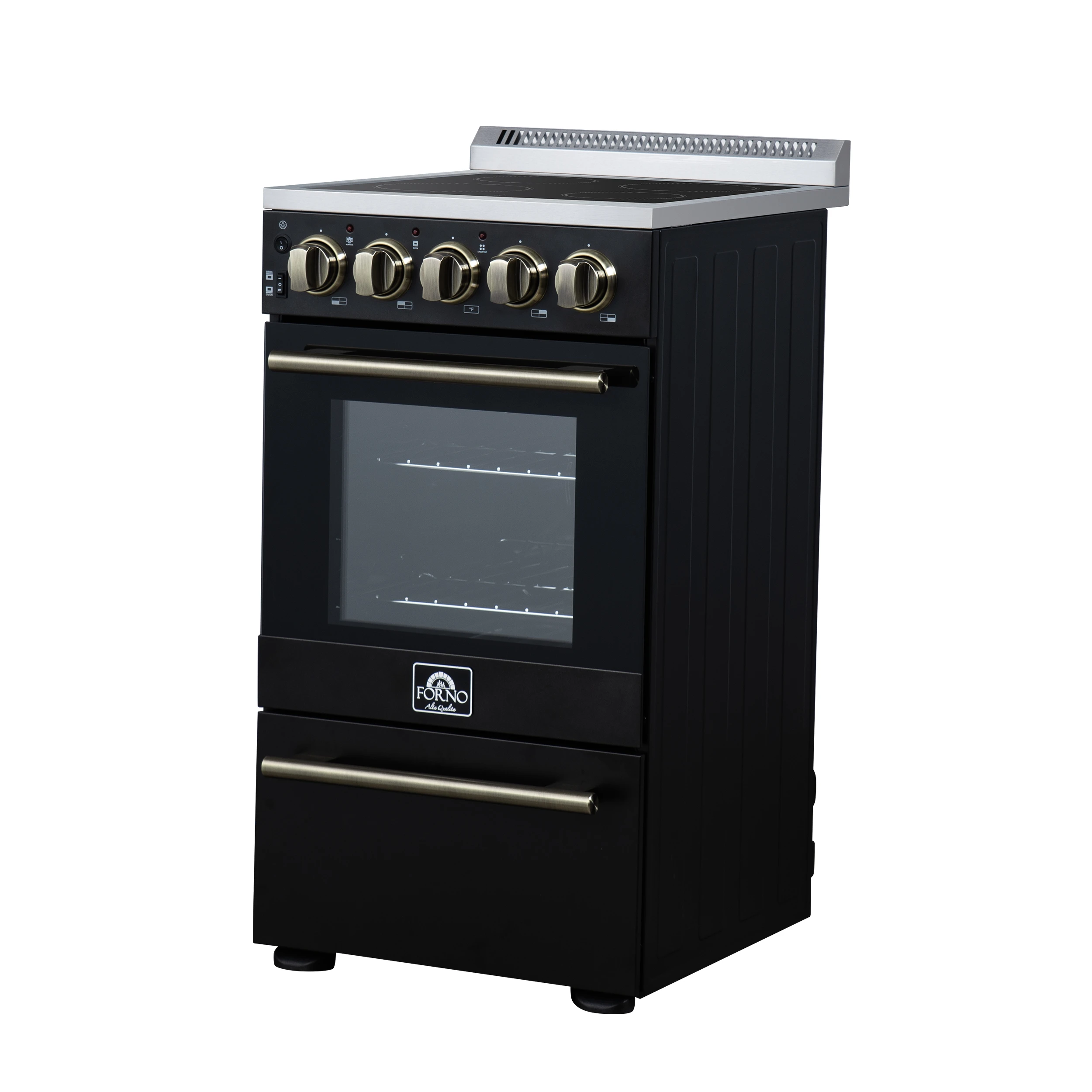 Pallerano 20 Inch Freestanding Electric Range in Black, Canada Version, Plug and Cord Included FFSEL605120BLK