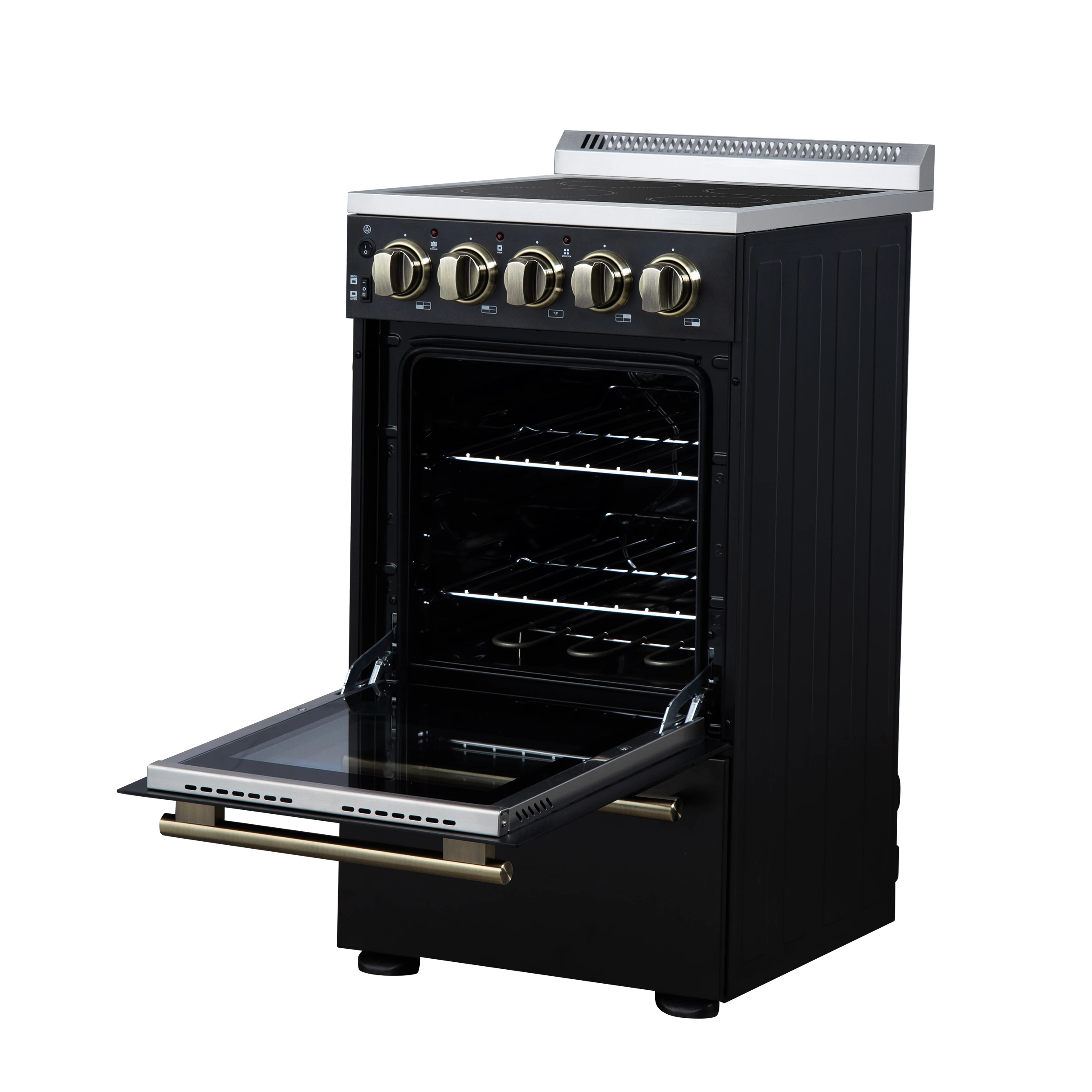 Pallerano 20 Inch Freestanding Electric Range in Black, Canada Version, Plug and Cord Included FFSEL605120BLK