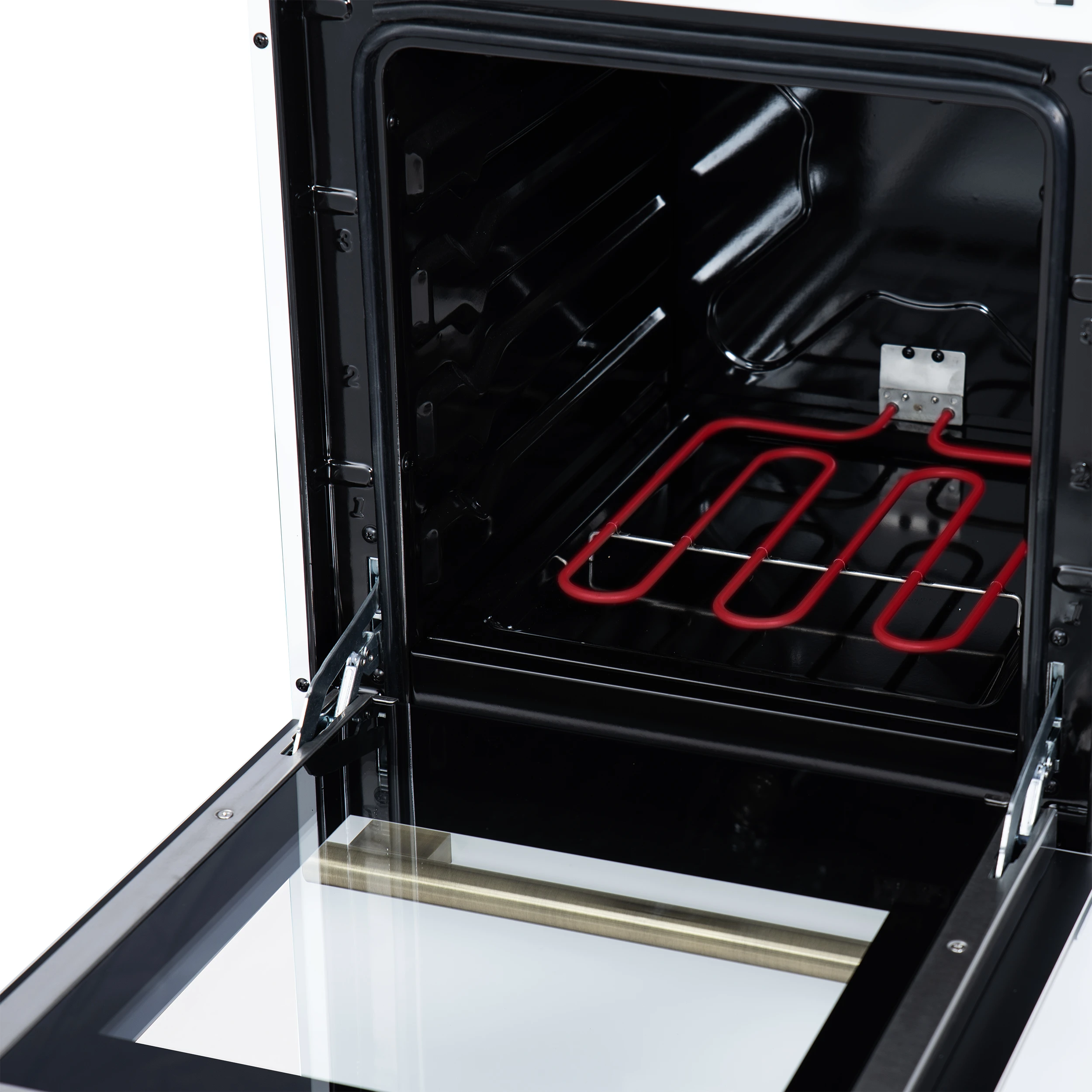 Pallerano 20 Inch Freestanding Electric Range in White with Antique Brass, Compact Design FFSEL605220WHT