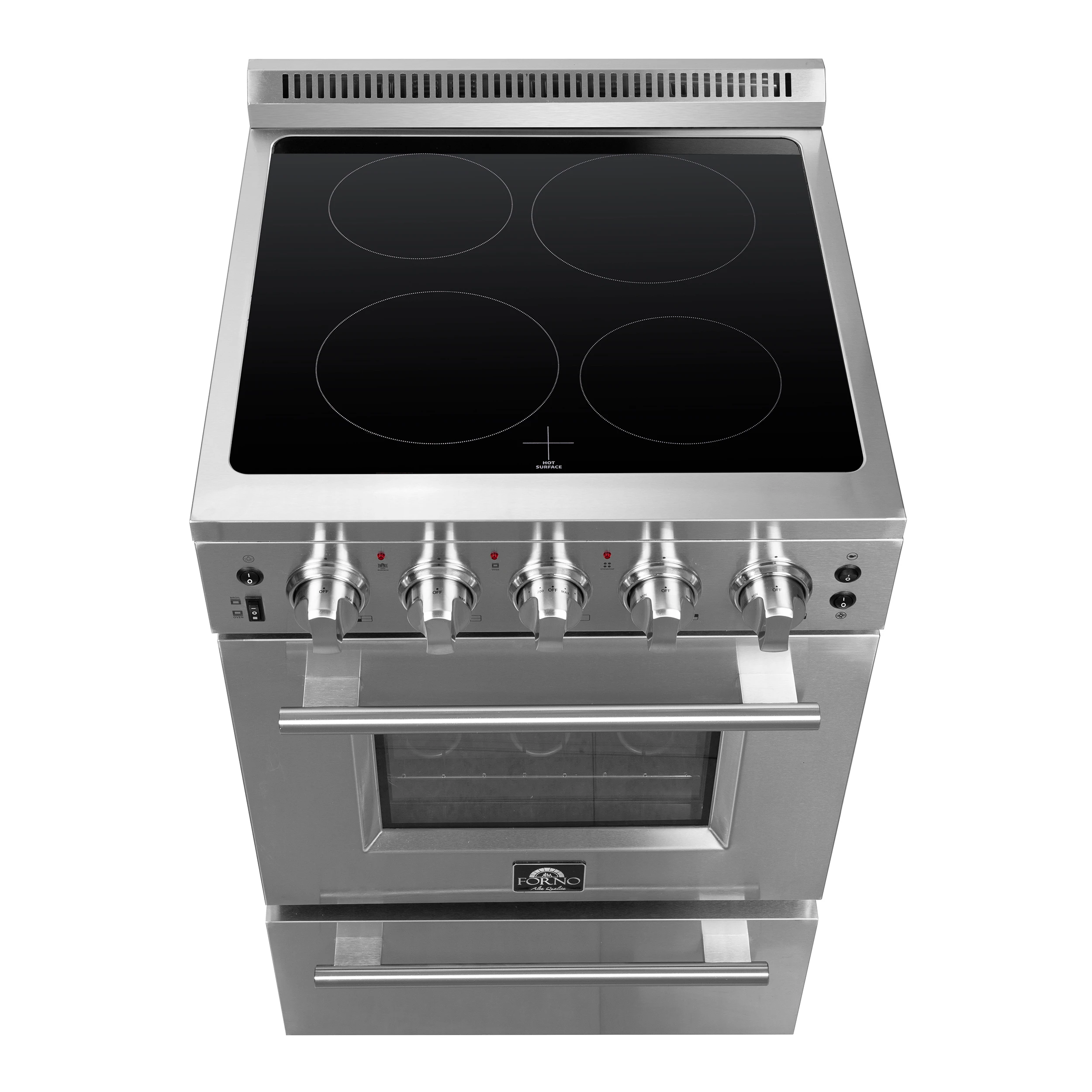 Loiano 24 Inch Freestanding Electric Range Stainless Steel with Storage Drawer FFSEL606924