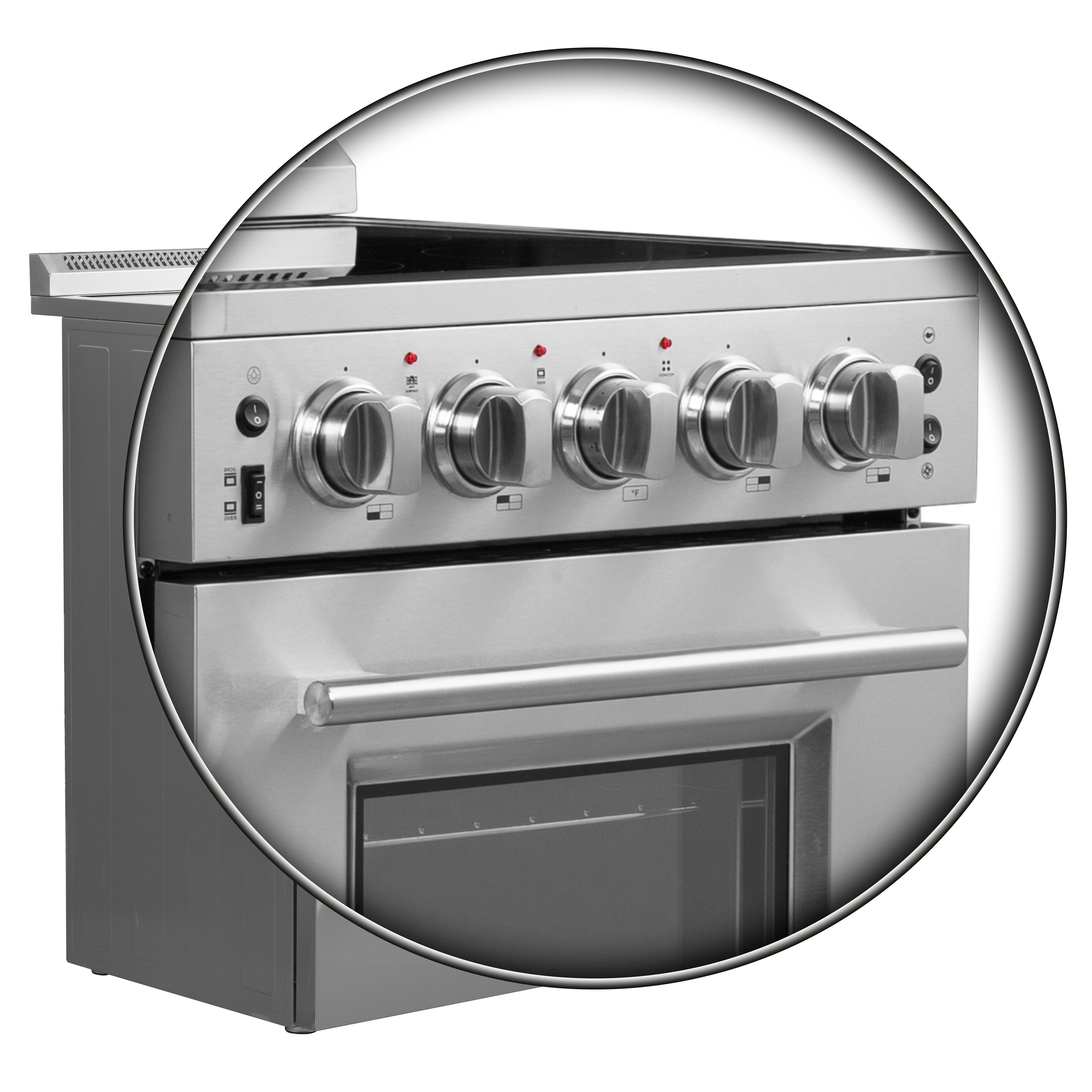 Loiano 24 Inch Freestanding Electric Range Stainless Steel with Storage Drawer FFSEL606924