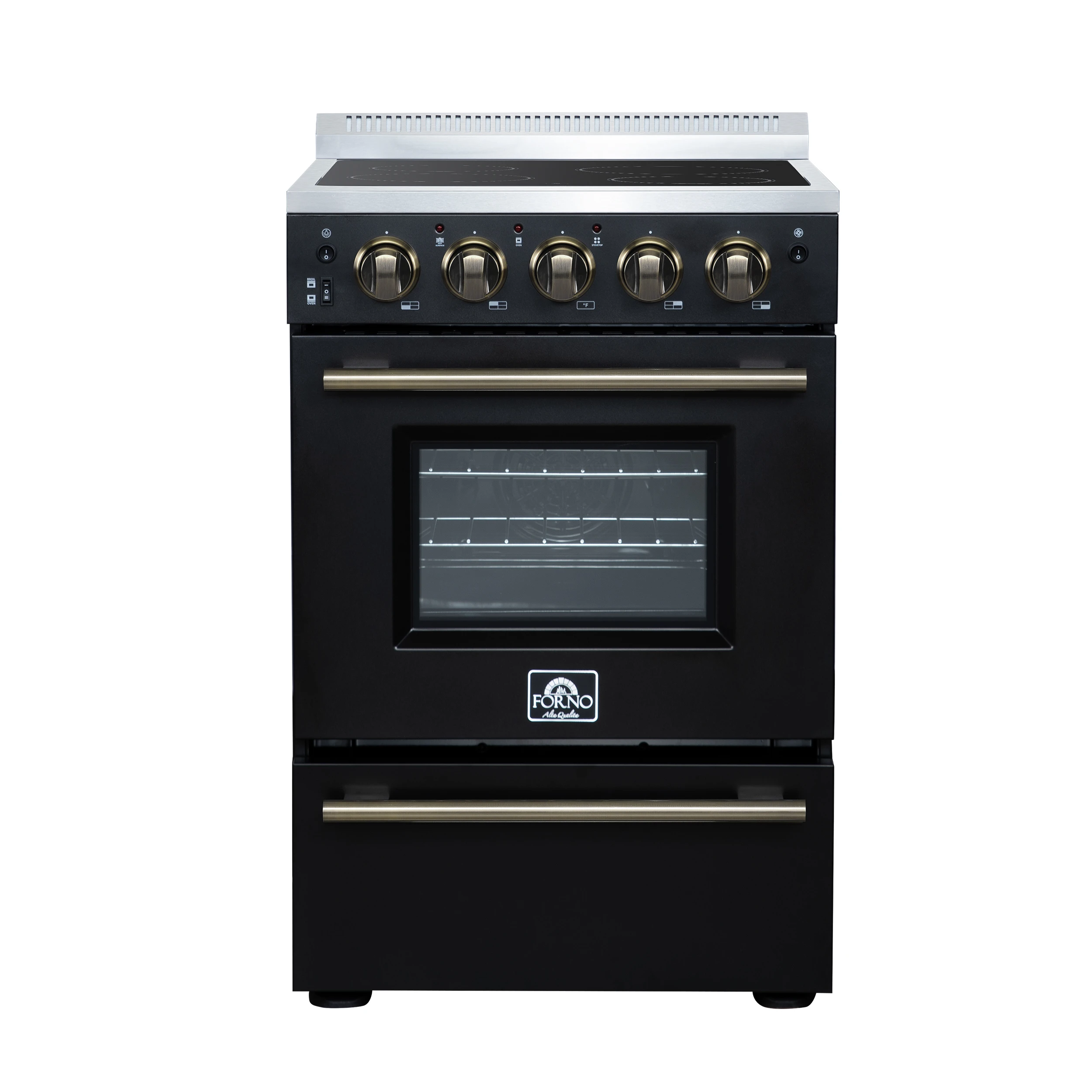 Loiano 24 Inch Freestanding Electric Range in Black FFSEL606924BLK