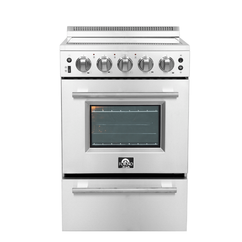 FORNO Loiano 24″ Freestanding Electric Range (Canada Version no rotisserie function, with plug and cord) FFSEL609924