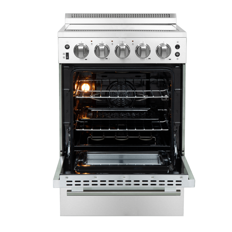 FORNO Loiano 24″ Freestanding Electric Range (Canada Version no rotisserie function, with plug and cord) FFSEL609924