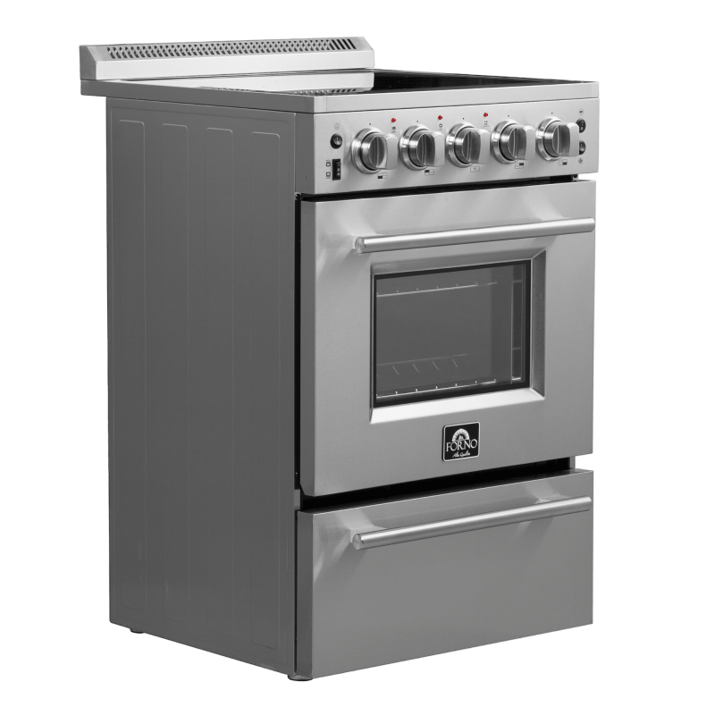 FORNO Loiano 24″ Freestanding Electric Range (Canada Version no rotisserie function, with plug and cord) FFSEL609924