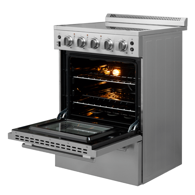 FORNO Loiano 24″ Freestanding Electric Range (Canada Version no rotisserie function, with plug and cord) FFSEL609924