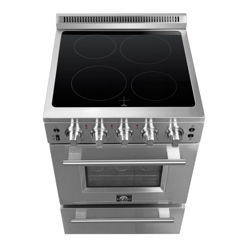 FORNO Loiano 24″ Freestanding Electric Range (Canada Version no rotisserie function, with plug and cord) FFSEL609924