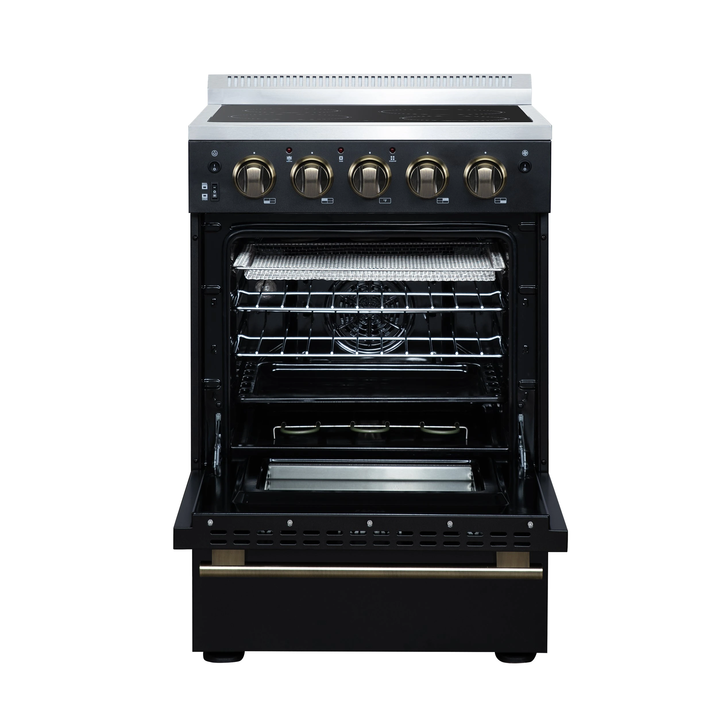 Loiano 24 Inch Freestanding Electric Range in , Canada Version, Plug and Cord Included FFSEL609924BLK