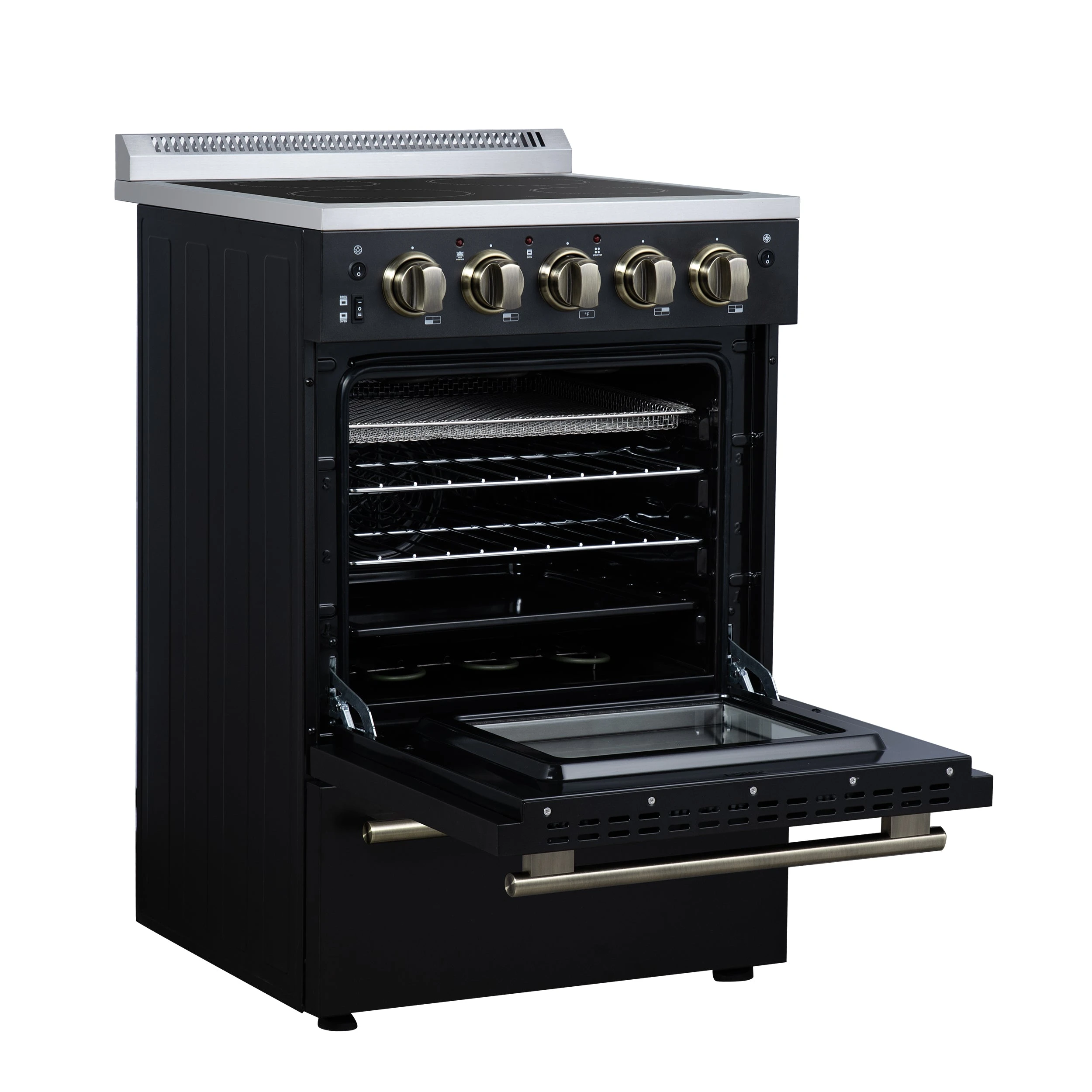 Loiano 24 Inch Freestanding Electric Range in , Canada Version, Plug and Cord Included FFSEL609924BLK