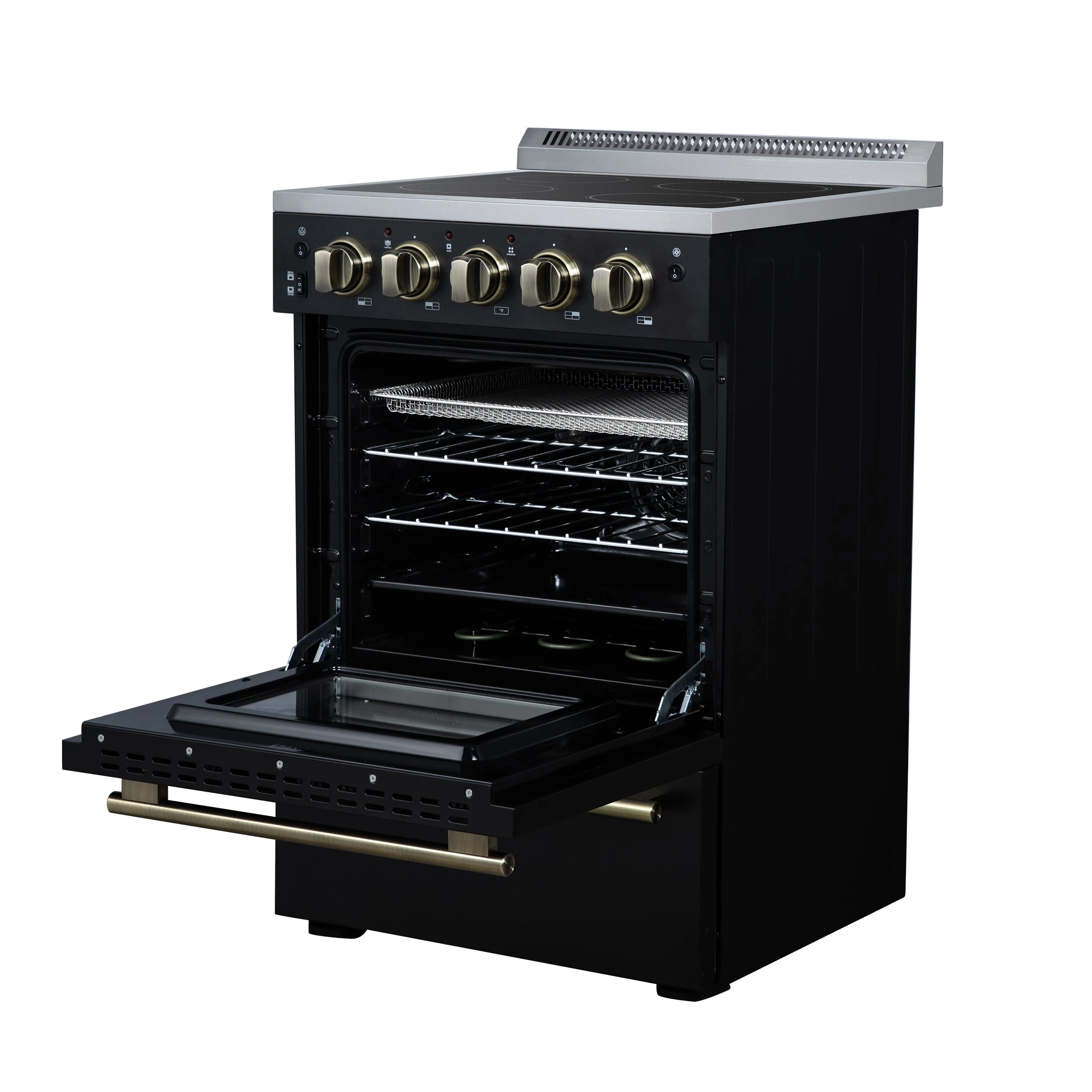 Loiano 24 Inch Freestanding Electric Range in , Canada Version, Plug and Cord Included FFSEL609924BLK