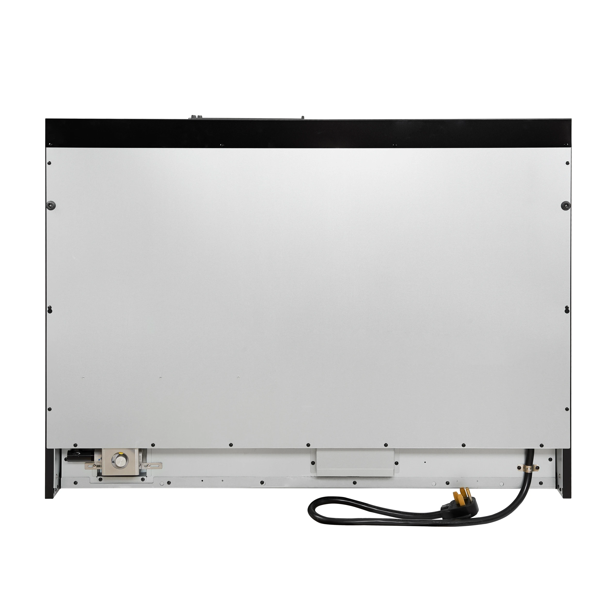 Antico 48-Inch Dual Fuel Range, Black with Antique Brass Finish, 8 Burners, 94,000 BTU, 5.5 cu.ft. Double Ovens & Griddle FFSGS611348BLK