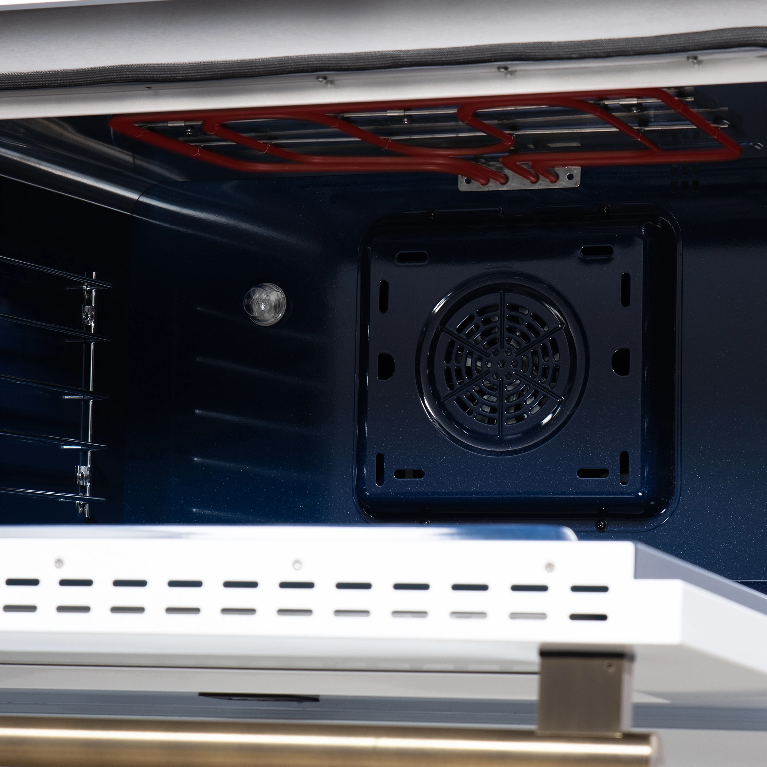 Massimo 36 Inch Freestanding Dual Fuel Range in White with Antique Brass Accessories, 6 Burners, 5.36 cu. ft. Convection Oven FFSGS612536WHT