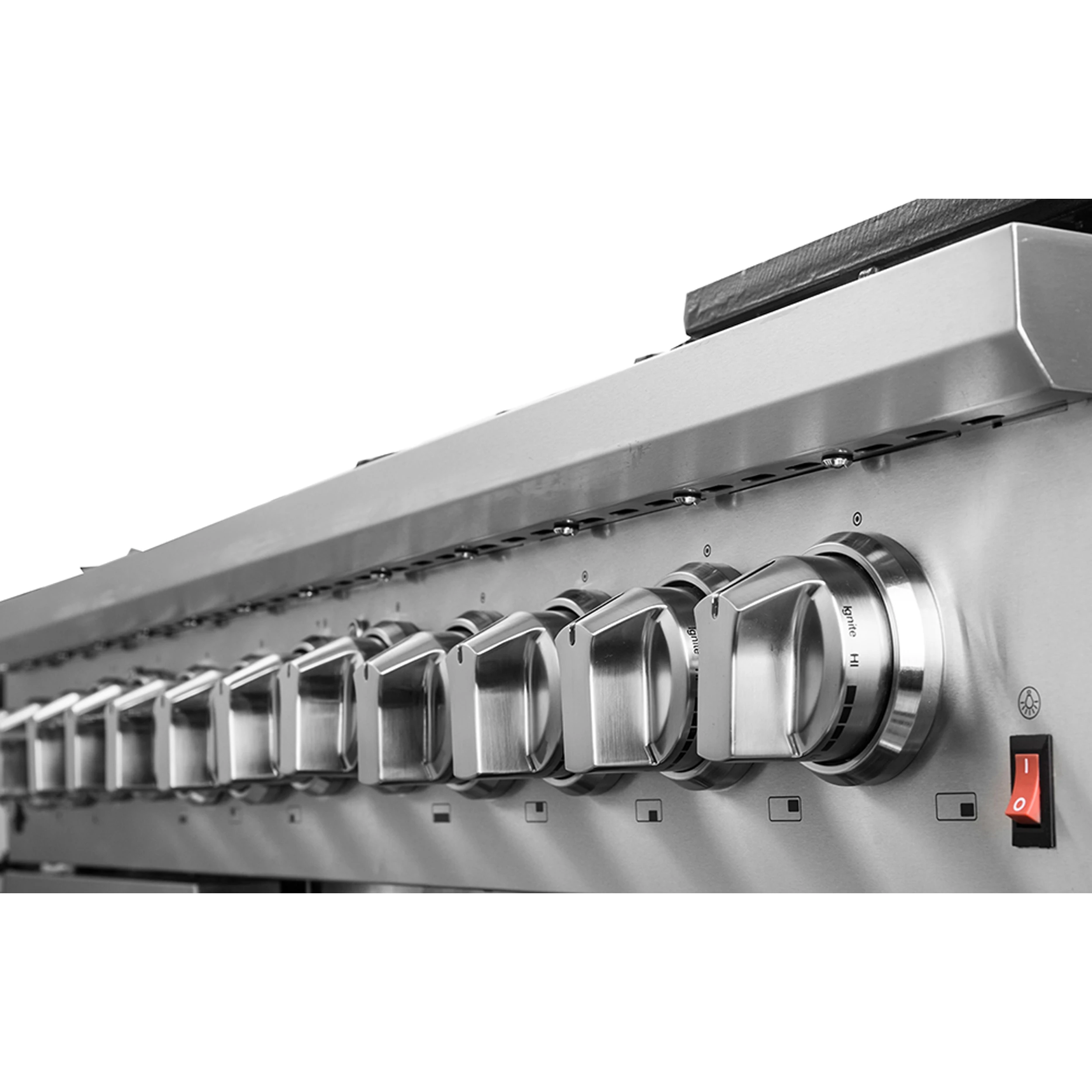 Massimo 48-Inch Freestanding Dual Fuel Range, 8 Burners, Double Convection Ovens FFSGS612548