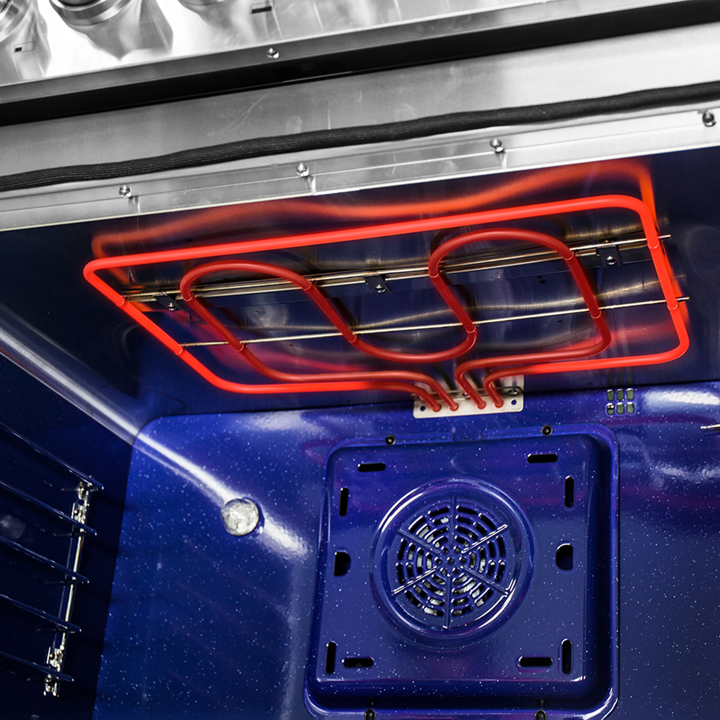 Massimo 48-Inch Freestanding Dual Fuel Range, 8 Burners, Double Convection Ovens FFSGS612548