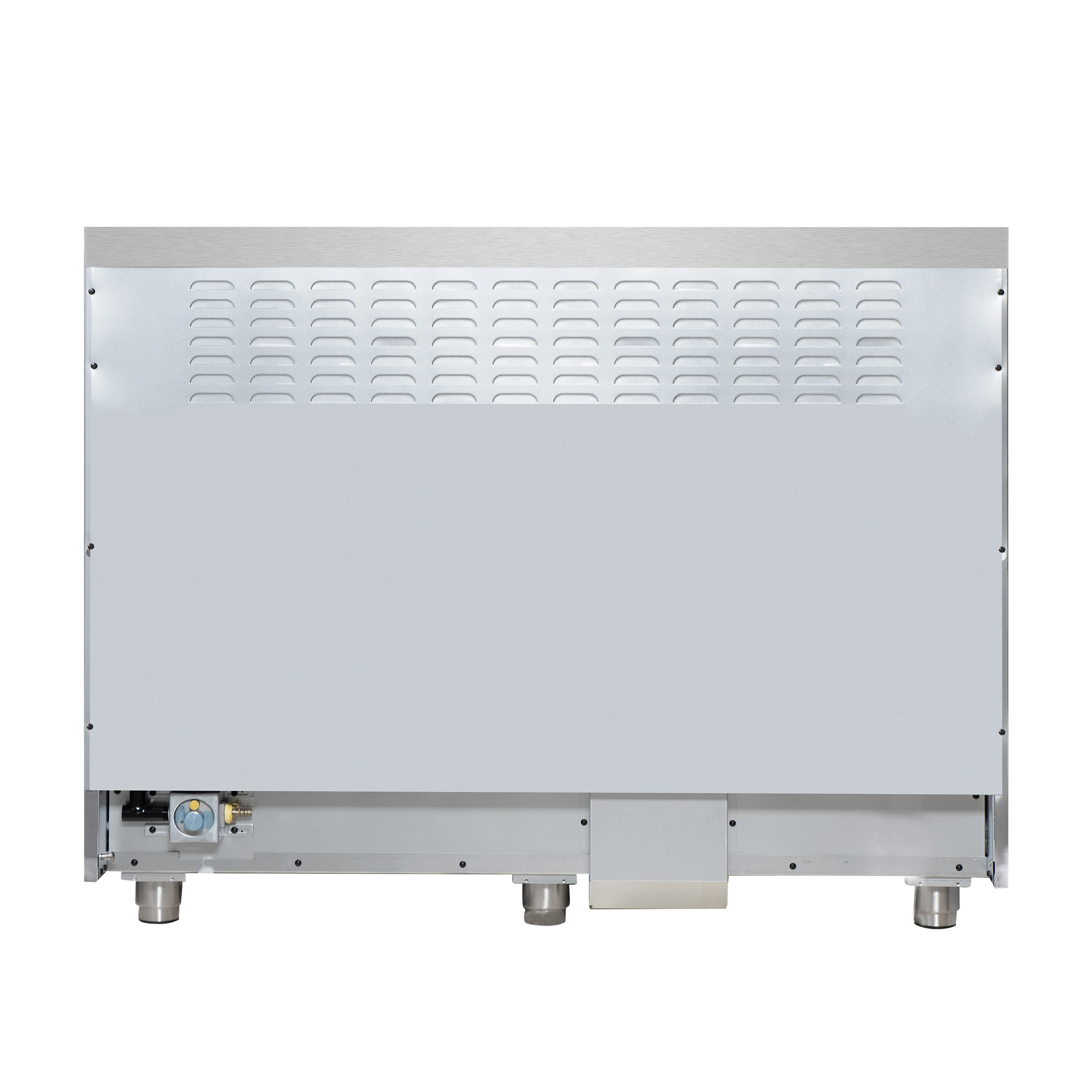 Massimo 48 Inch Freestanding Dual Fuel Range in Black with Antique Brass Accessories, 8 Burners, 6.58 cu. ft. Convection Oven FFSGS612548BLK