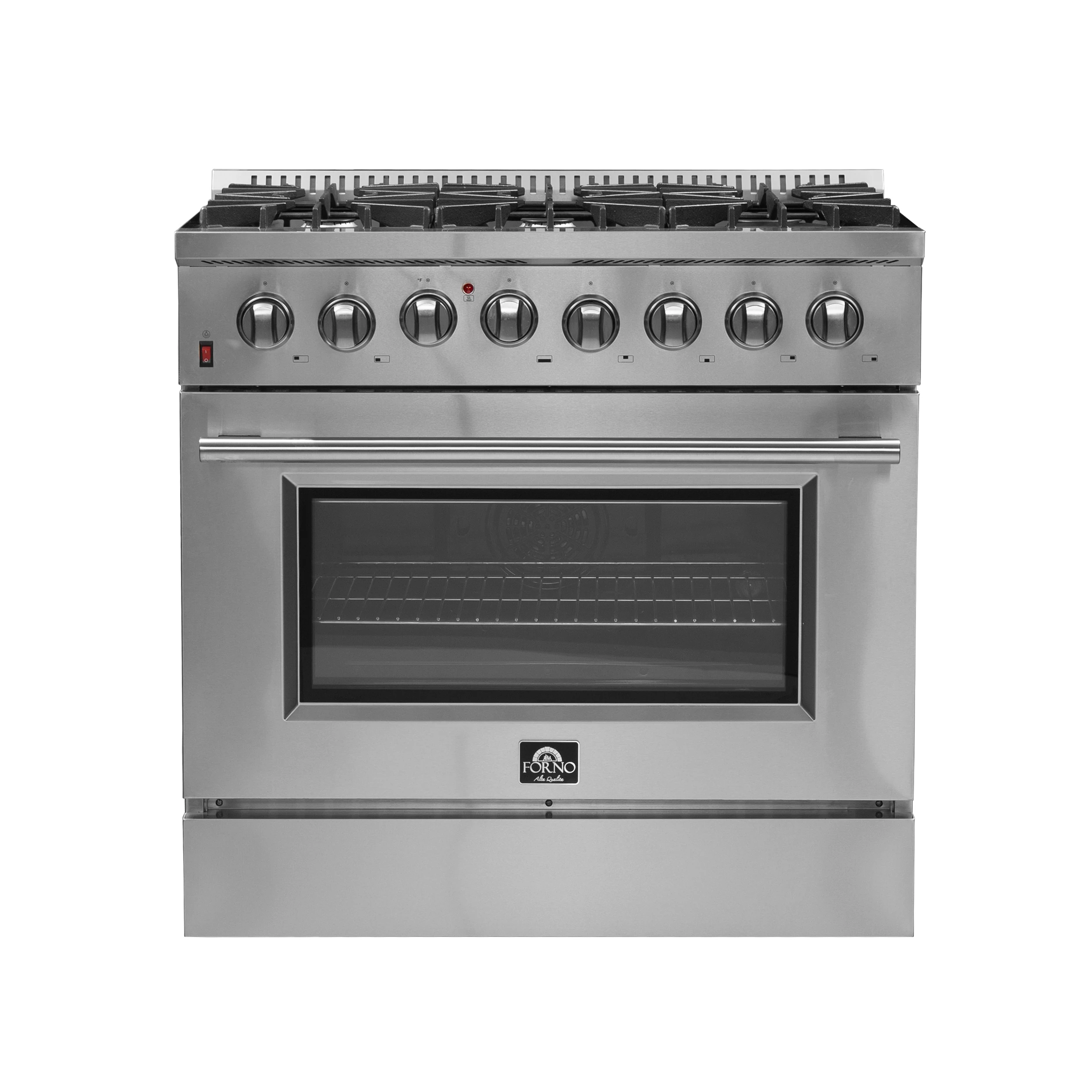 Galiano 36-Inch Freestanding Dual Fuel Range, 6 Burners, Double Convection Ovens FFSGS615636