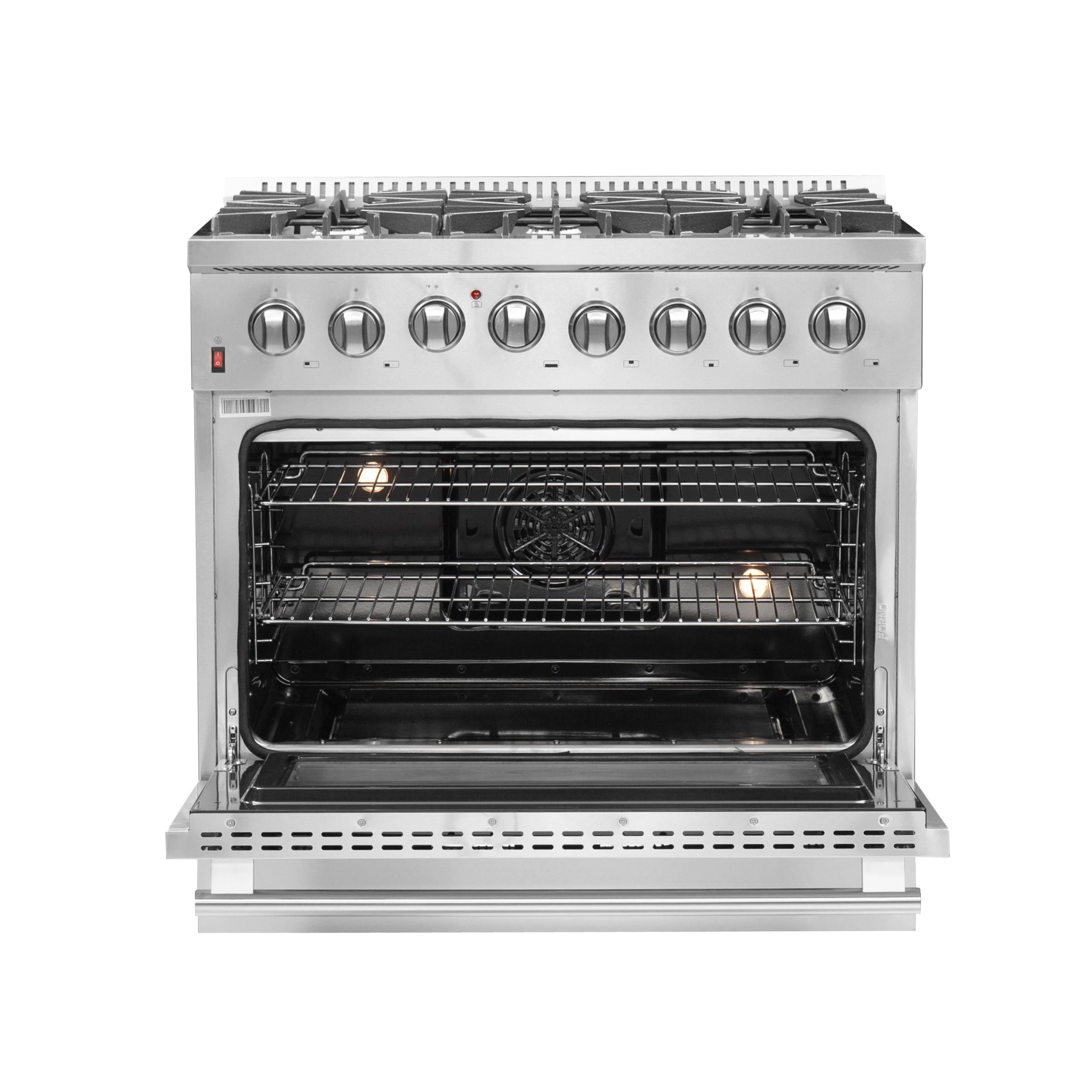 Galiano 36-Inch Freestanding Dual Fuel Range, 6 Burners, Double Convection Ovens FFSGS615636
