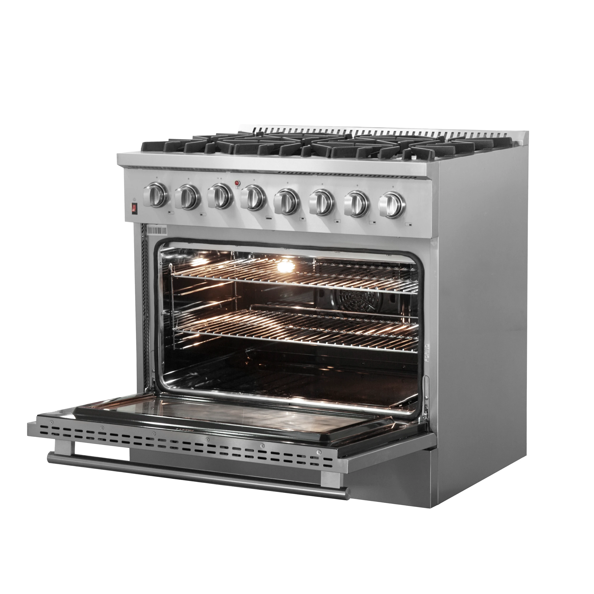 Galiano 36-Inch Freestanding Dual Fuel Range, 6 Burners, Double Convection Ovens FFSGS615636