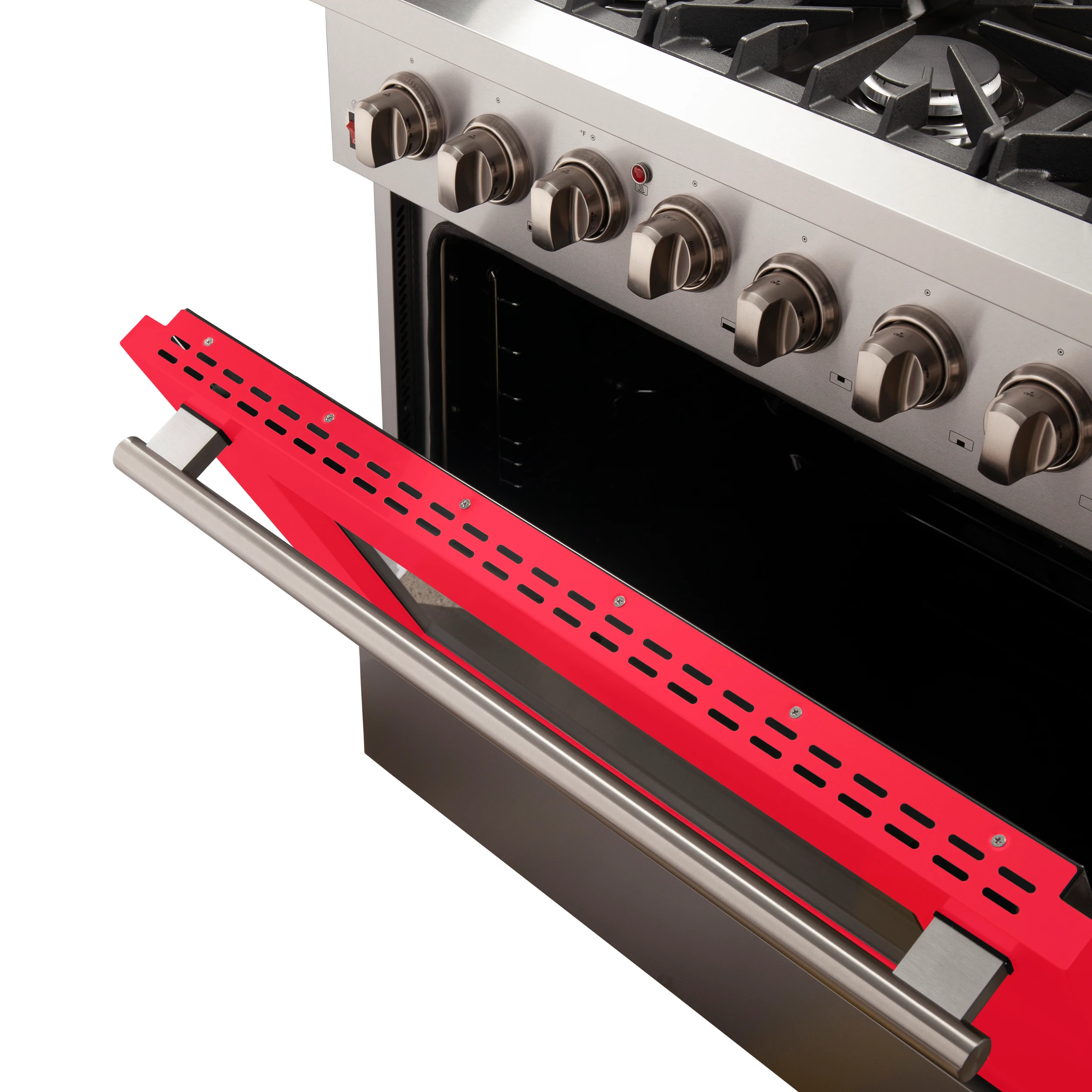 Galiano 36-Inch Freestanding Dual Fuel Range, 6 Burners, Double Convection Ovens, Red Door FFSGS615636RED