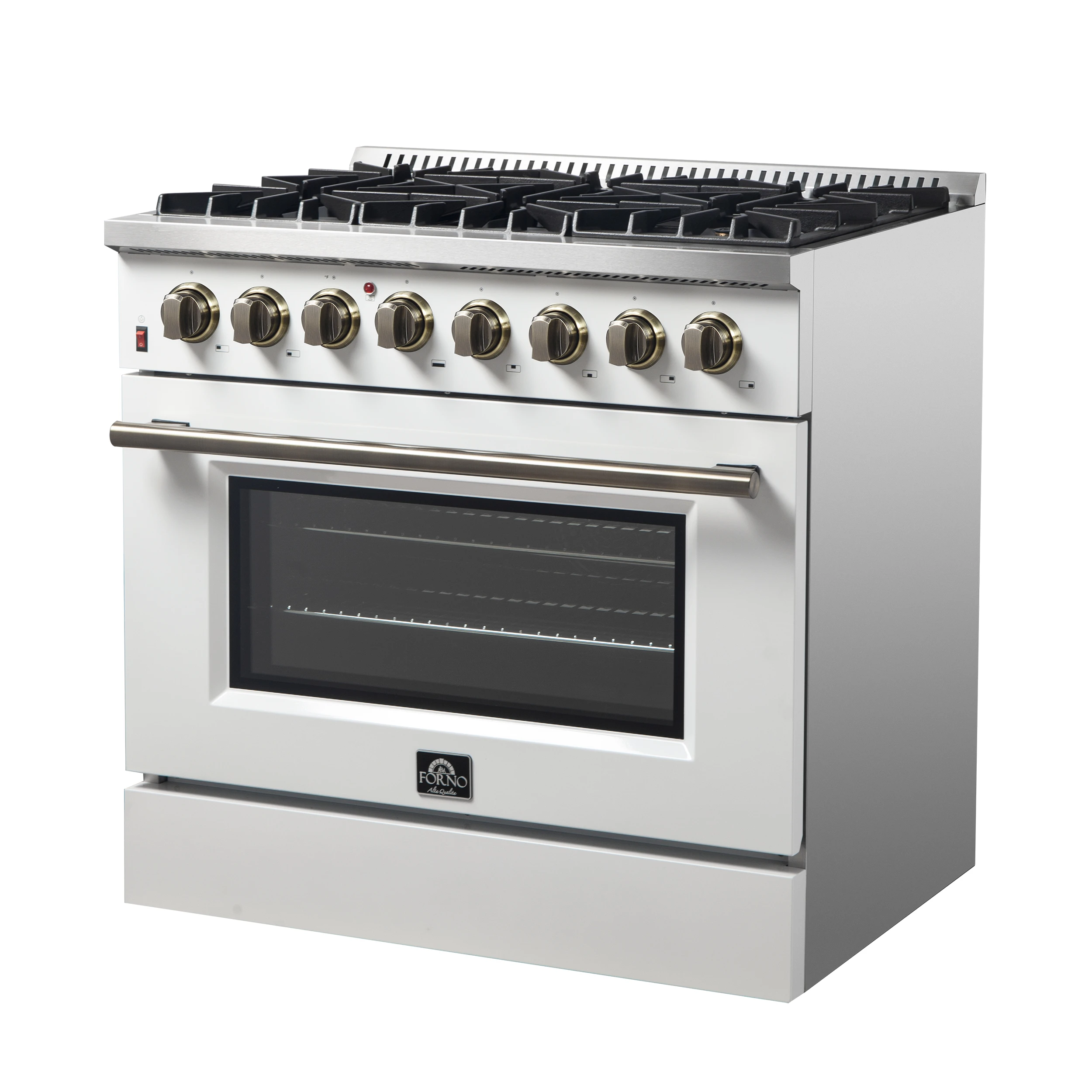 Galiano 36" Freestanding Dual Fuel Range in White FFSGS615636WHT