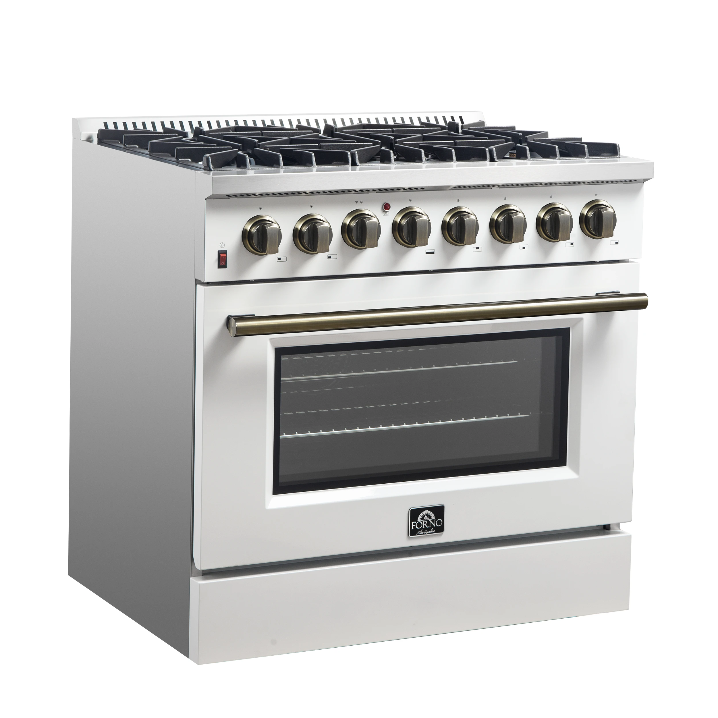 Galiano 36" Freestanding Dual Fuel Range in White FFSGS615636WHT
