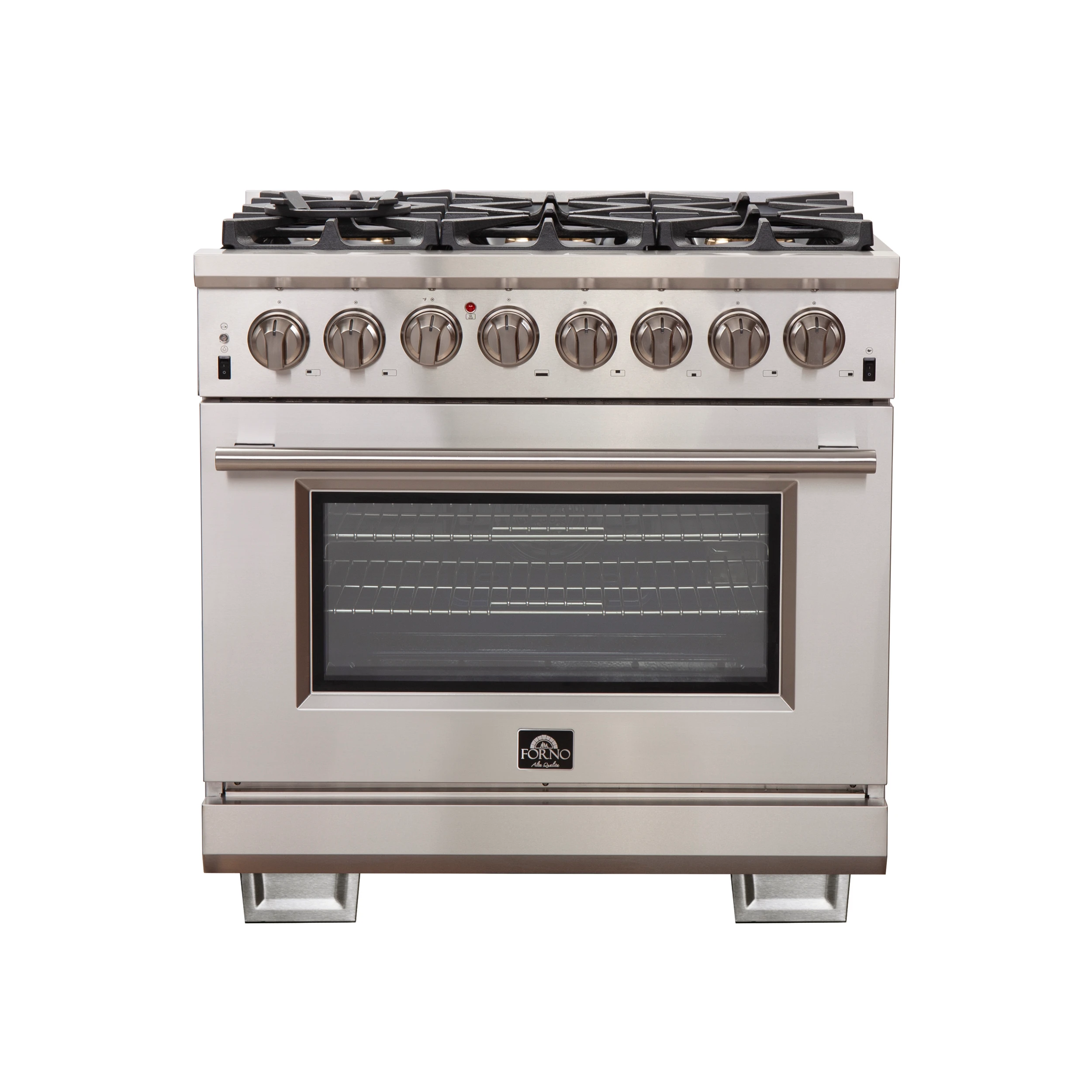 Capriasca 36-Inch Freestanding Dual Fuel Range, 6 Burners, True Convection Oven FFSGS618736