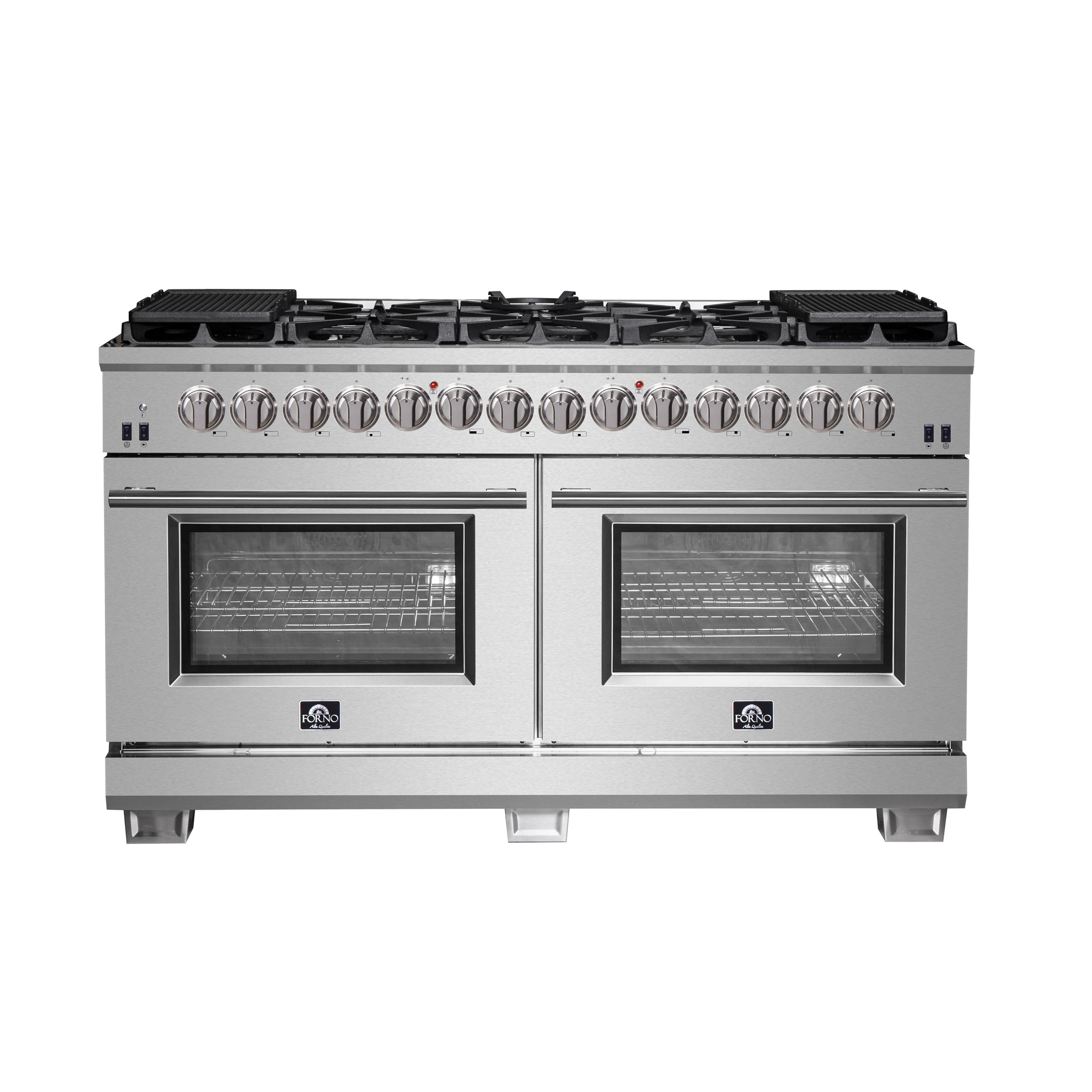 Capriasca 60-Inch Freestanding Dual Fuel Range, 10 Burners, True Convection Oven FFSGS618760