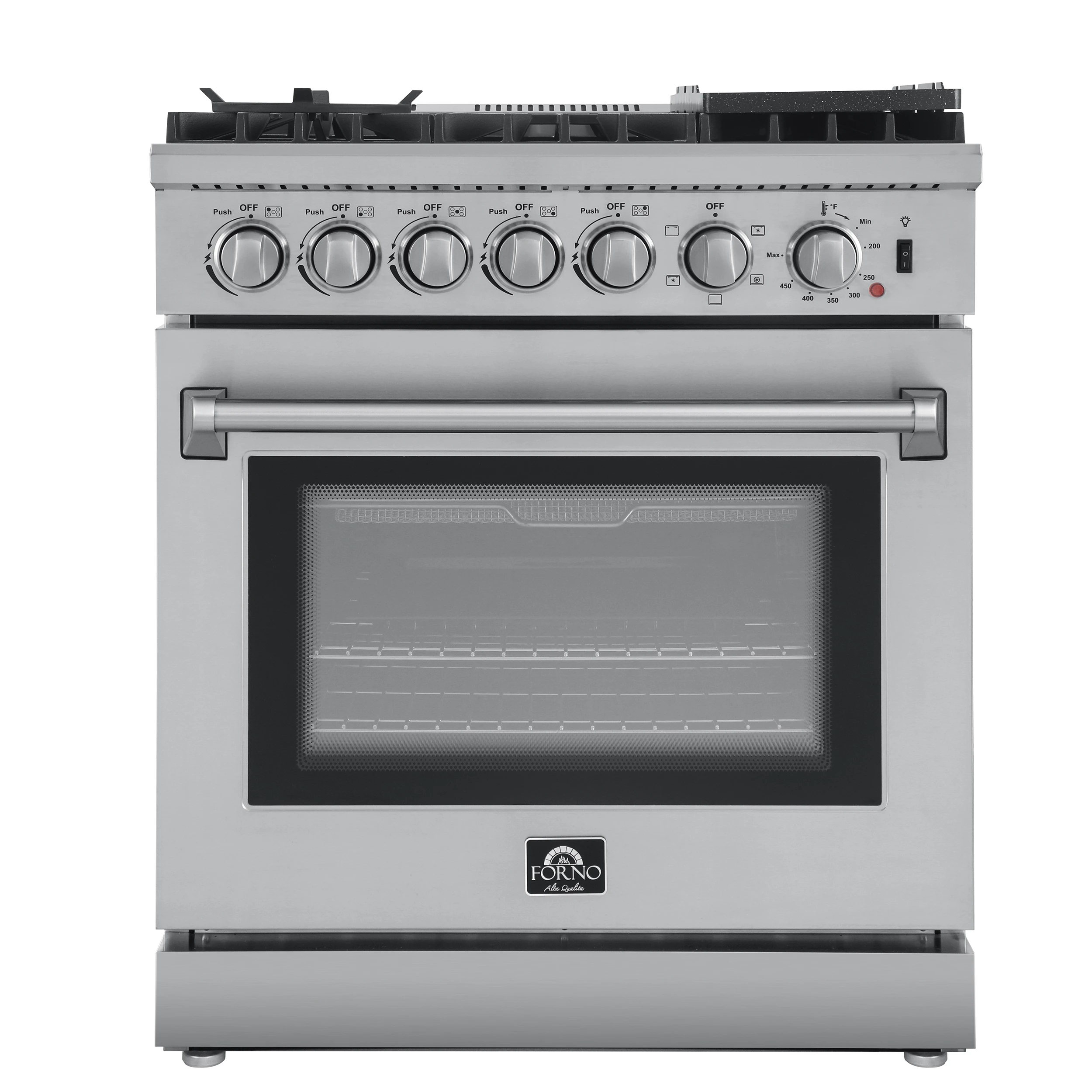 Lazio 30-Inch Freestanding Dual Fuel Range, 4 Burners, True Convection Oven FFSGS619630