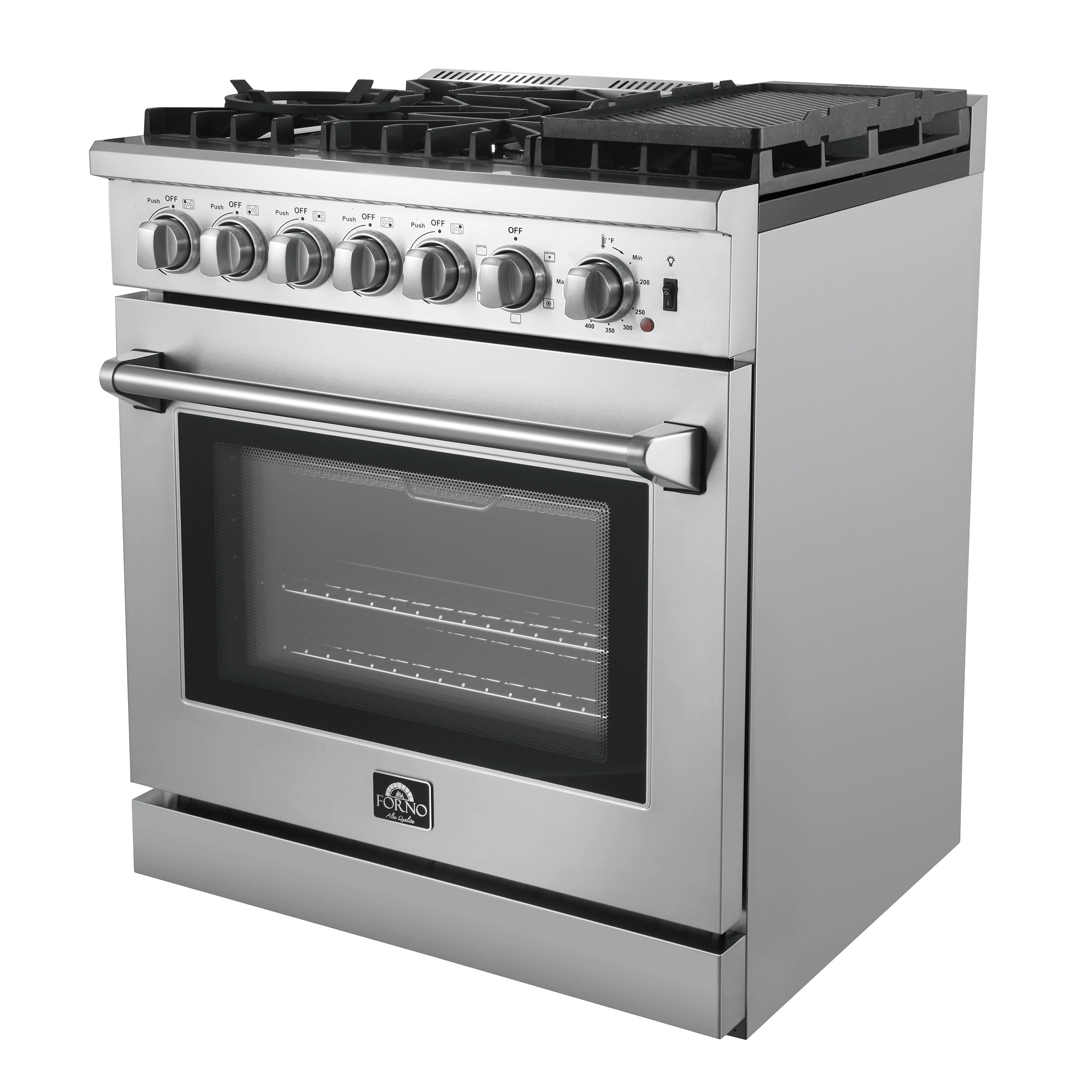 Lazio 30-Inch Freestanding Dual Fuel Range, 4 Burners, True Convection Oven FFSGS619630