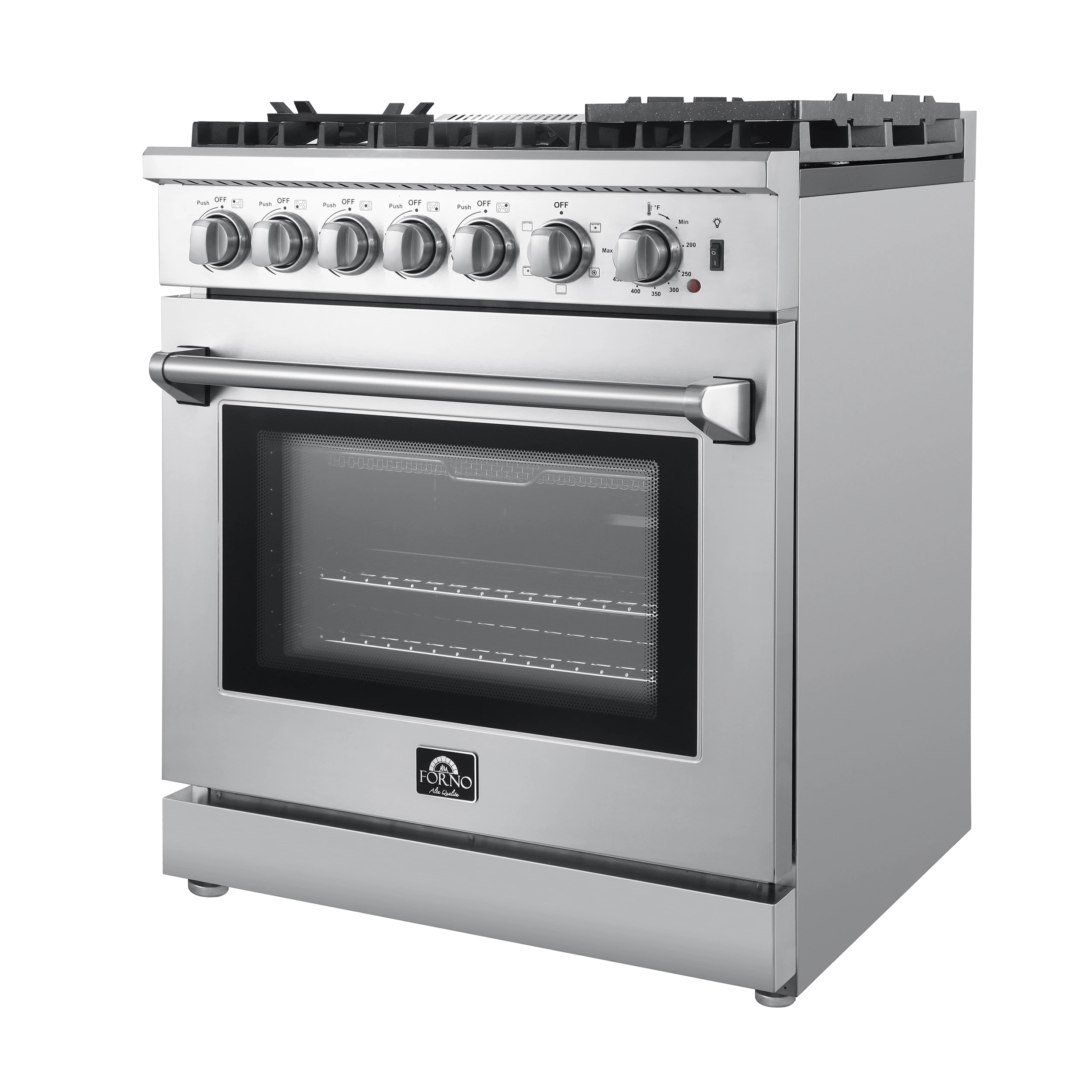 Lazio 30-Inch Freestanding Dual Fuel Range, 4 Burners, True Convection Oven FFSGS619630