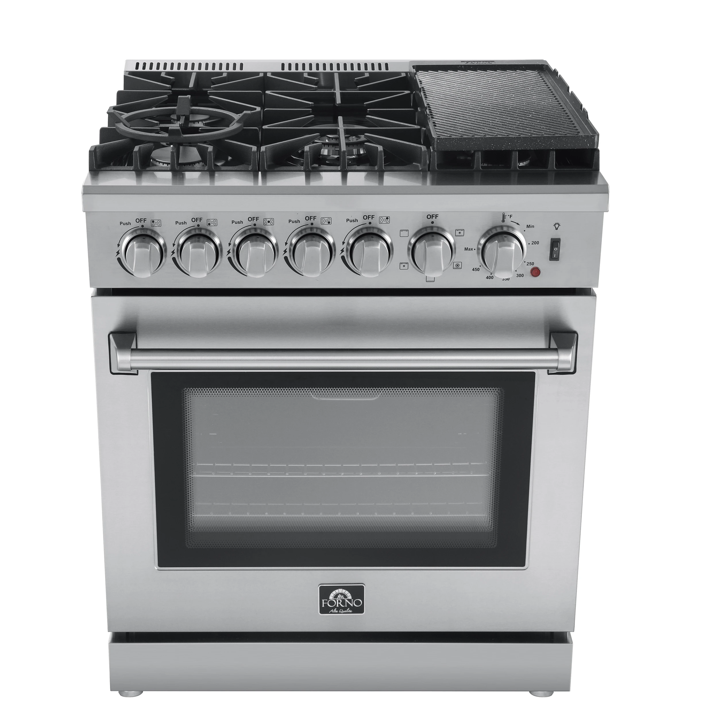 Lazio 30-Inch Freestanding Dual Fuel Range, 4 Burners, True Convection Oven FFSGS619630