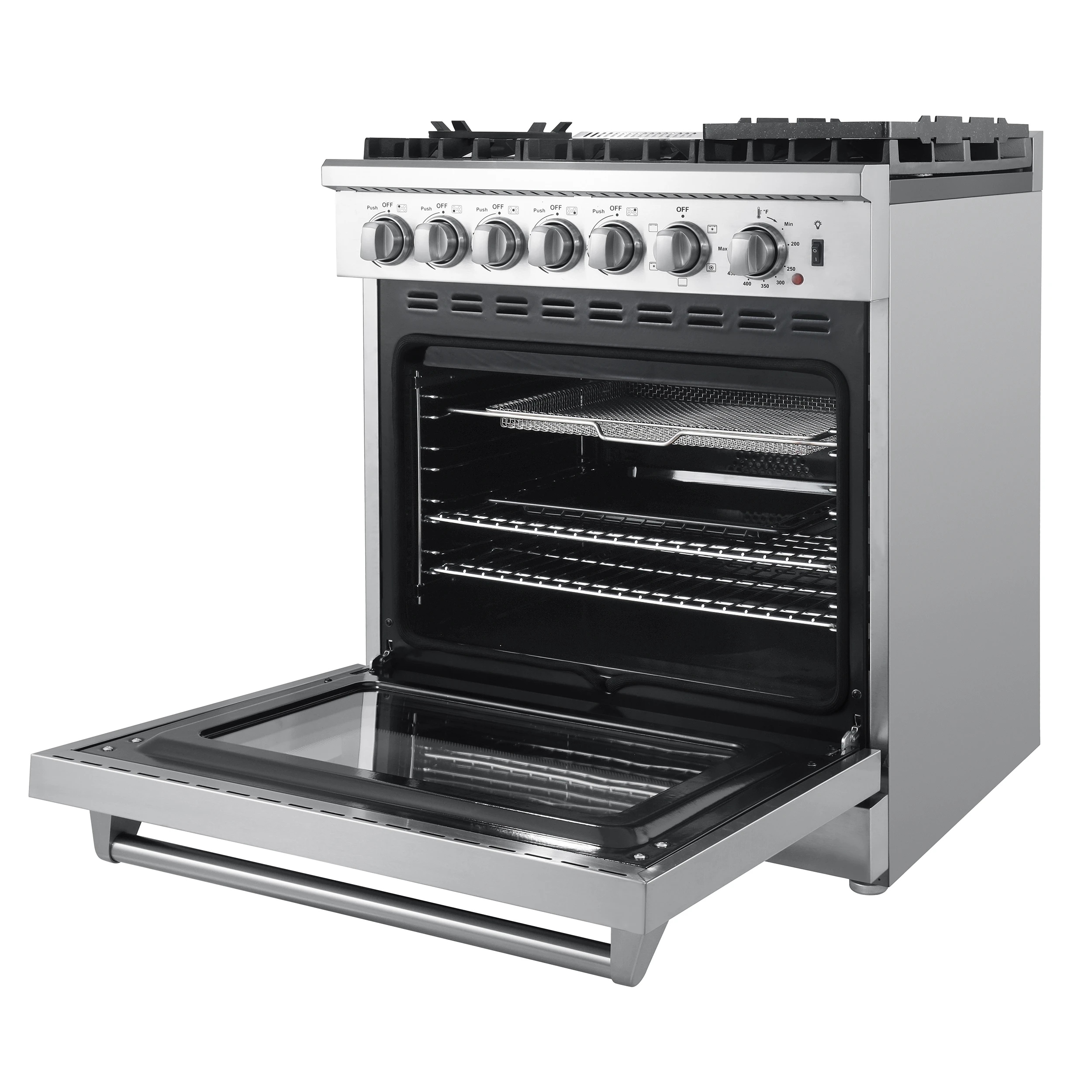 Lazio 30-Inch Freestanding Dual Fuel Range, 4 Burners, True Convection Oven FFSGS619630