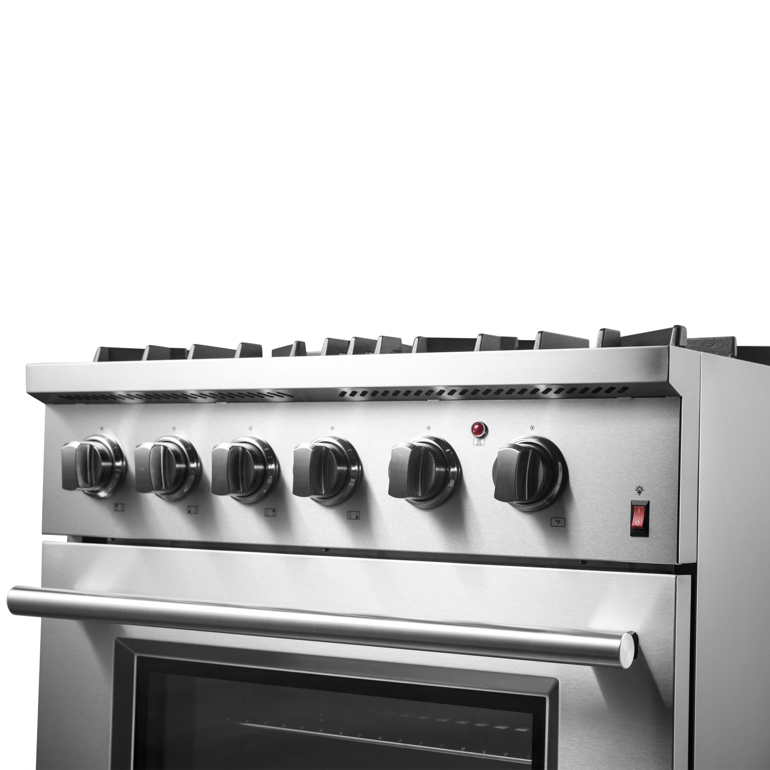 Marco 30-Inch Dual Fuel Range, Stainless Steel, 4 Burners, 37,000 BTU, True Convection Oven, Energy Efficient FFSGS619730