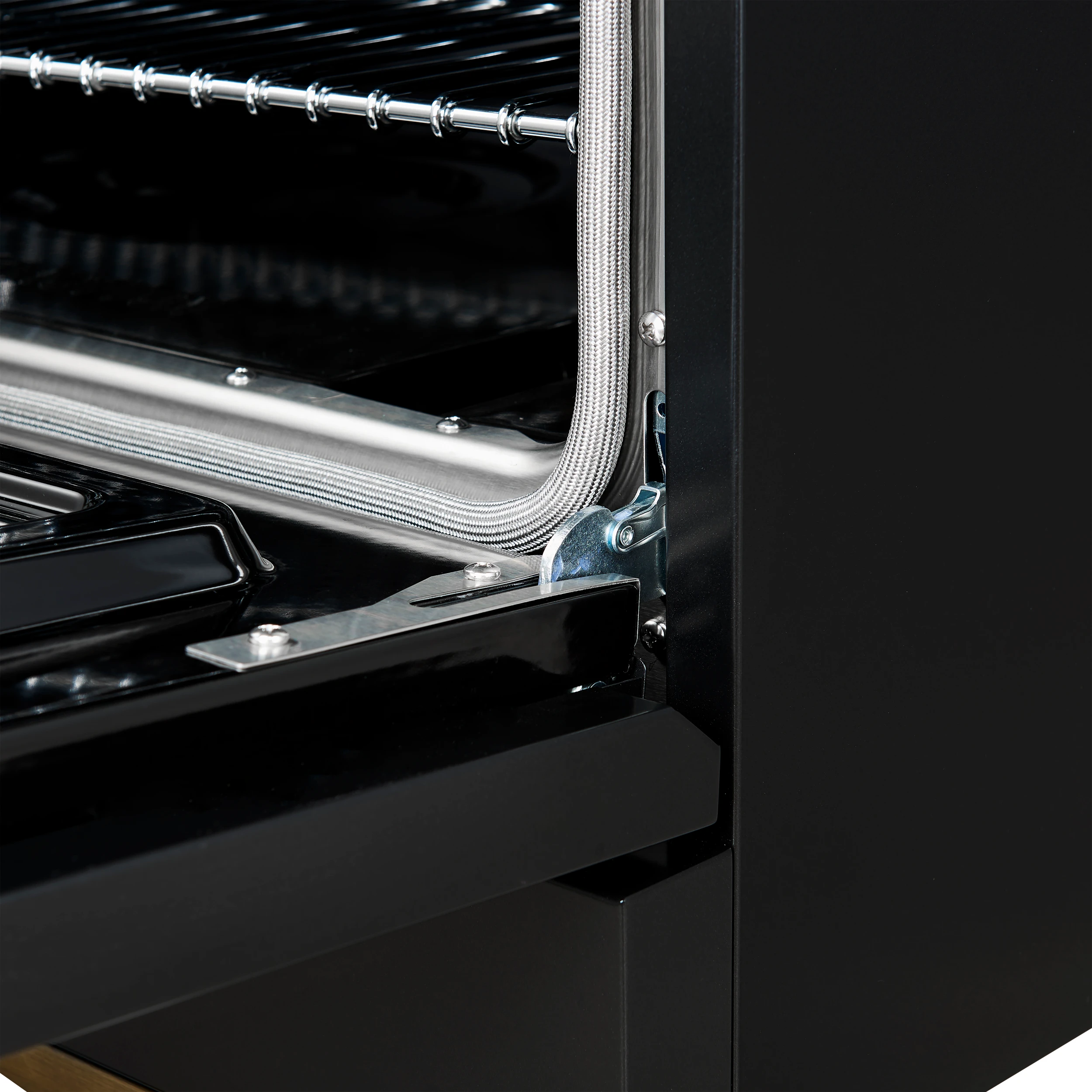 Antico 36-Inch Freestanding Gas Range, Black, Antique Brass Design, 6 Burners, Convection Oven, Energy Efficient FFSGS621936BLK